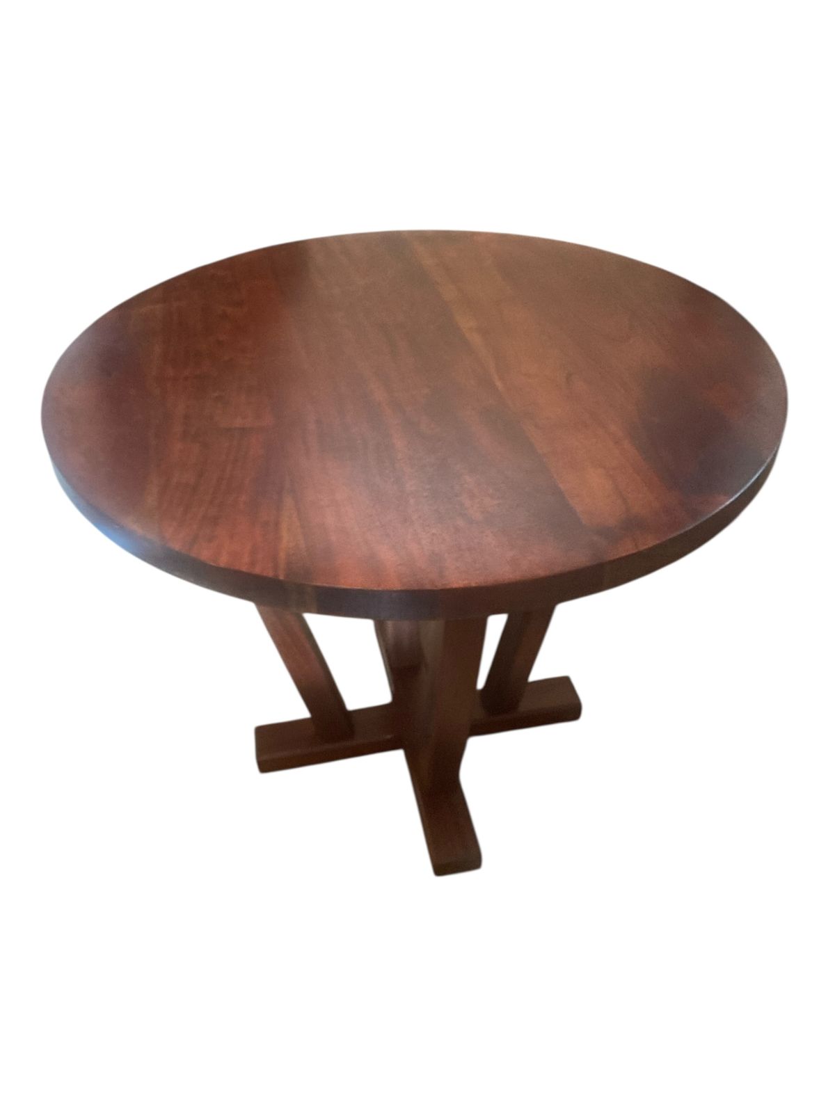 4 Person Circular Mahogany Dining Or Restaurant Table photo Furniture