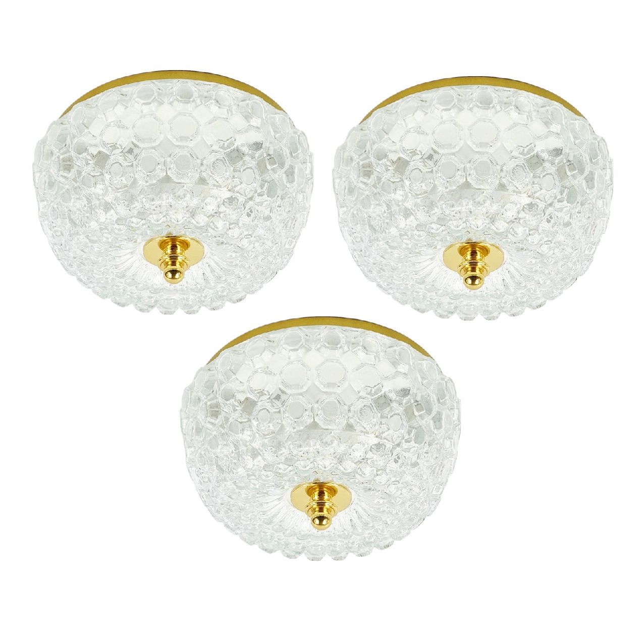 1 Of 3 Mid Century Bubble Glass Ceiling Light By Helena Tynell For Limburg, Germany, 1960s