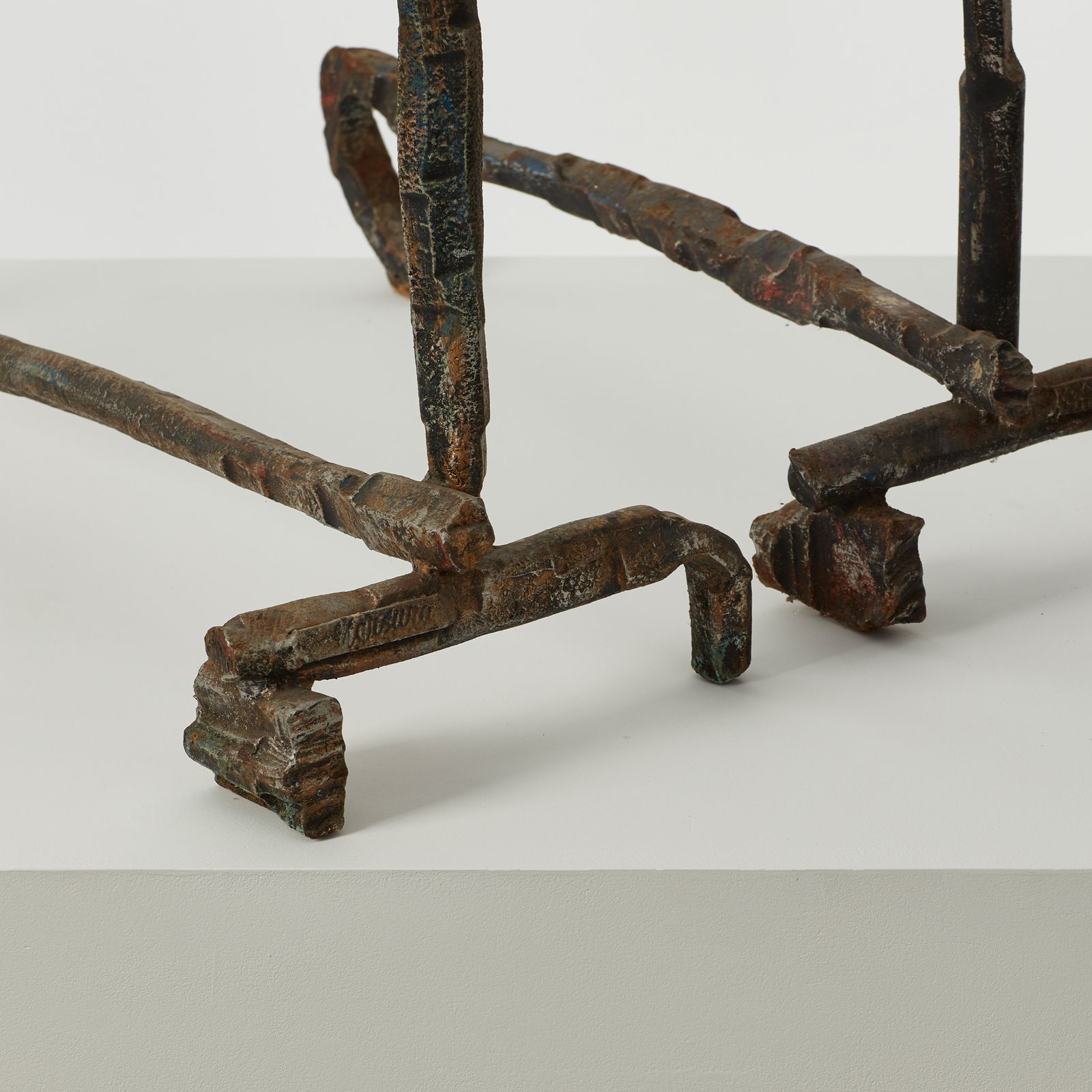 Salvino Marsura Alari Caminetto (Fire Andirons) Treviso, Italy, 1970s photo for sale