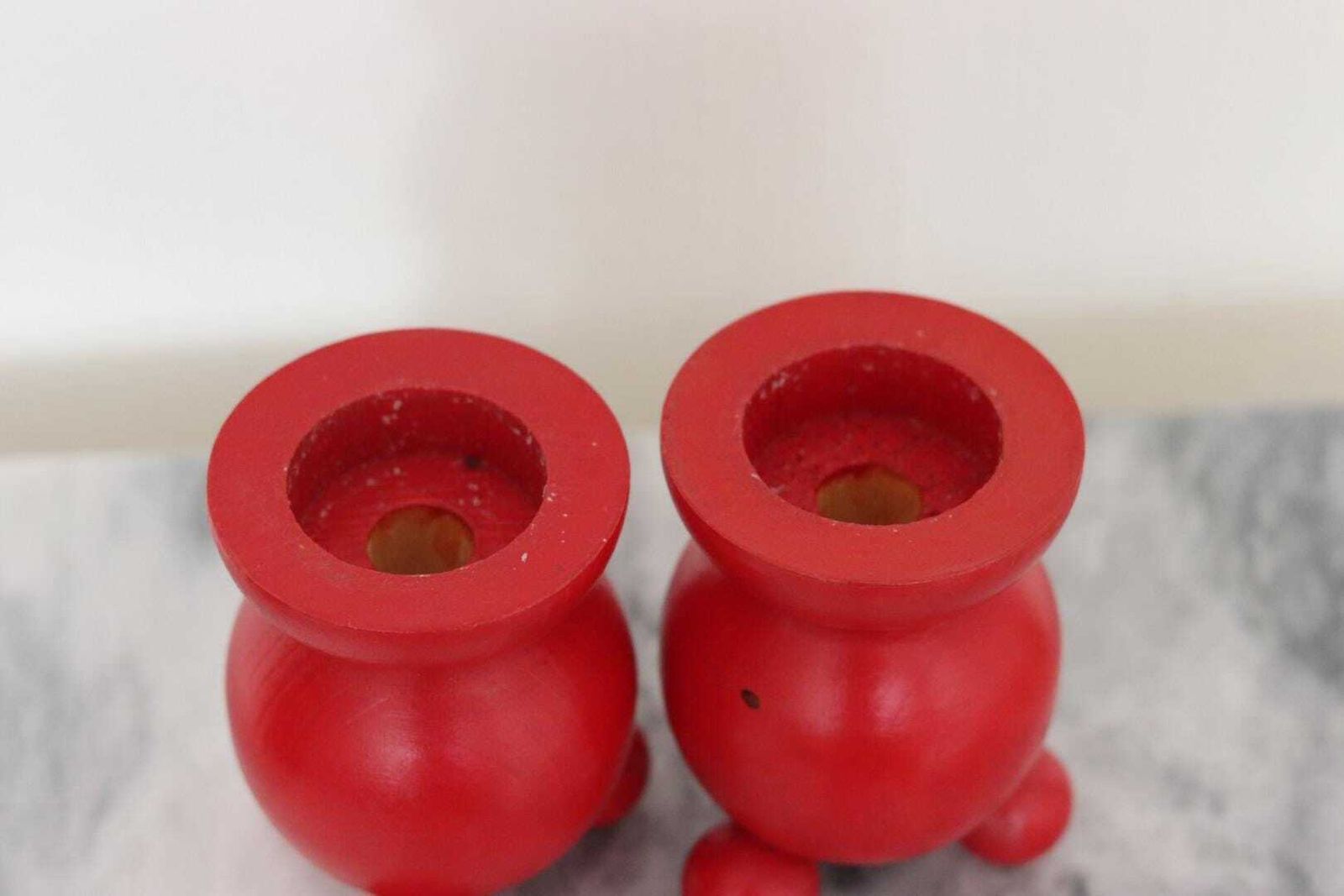Pair Of Swedish Dala Ball Candle Holder photo 105.0