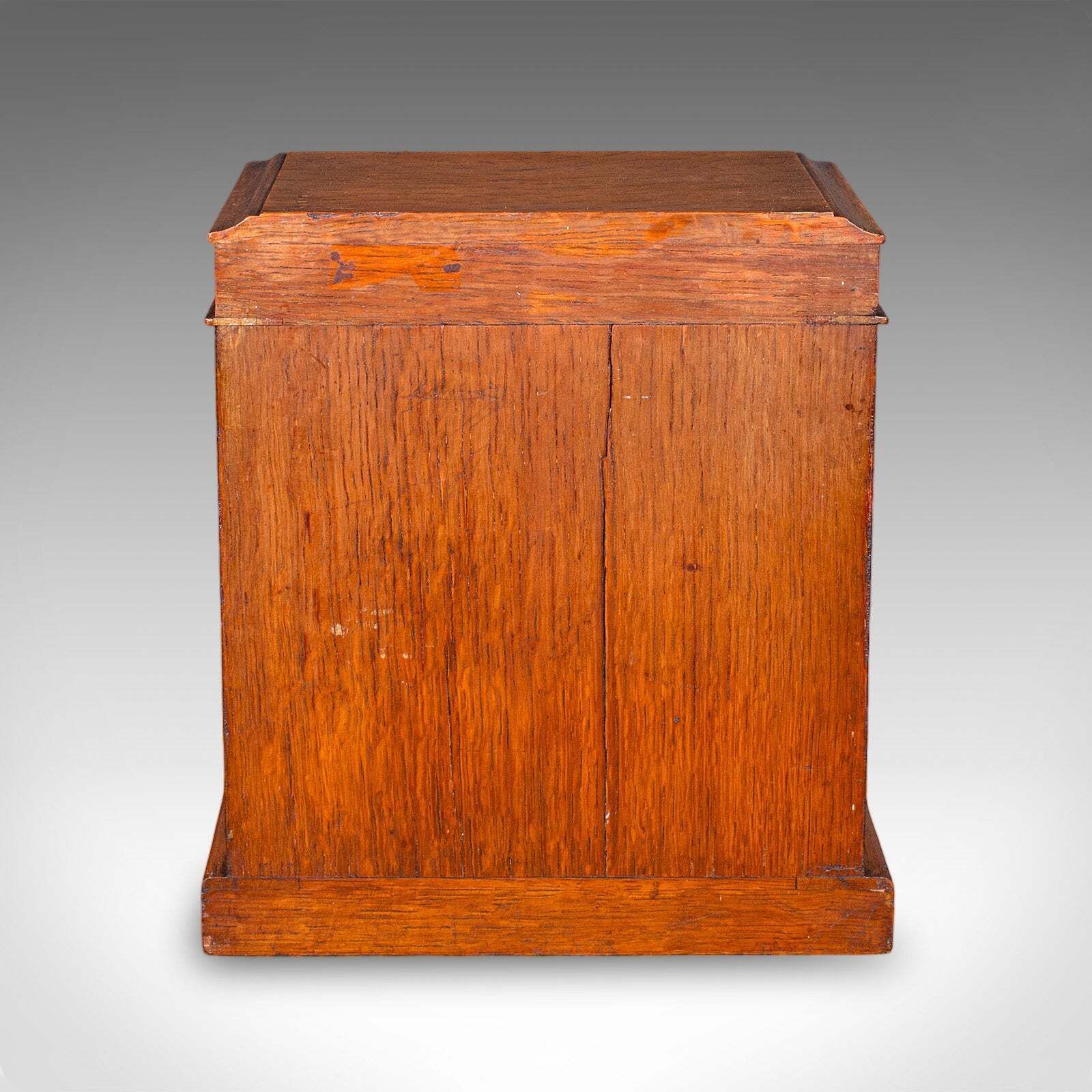 Small Antique Specimen Case, English, Oak, Collector’s Cabinet, Victorian, 1880 photo vinterior