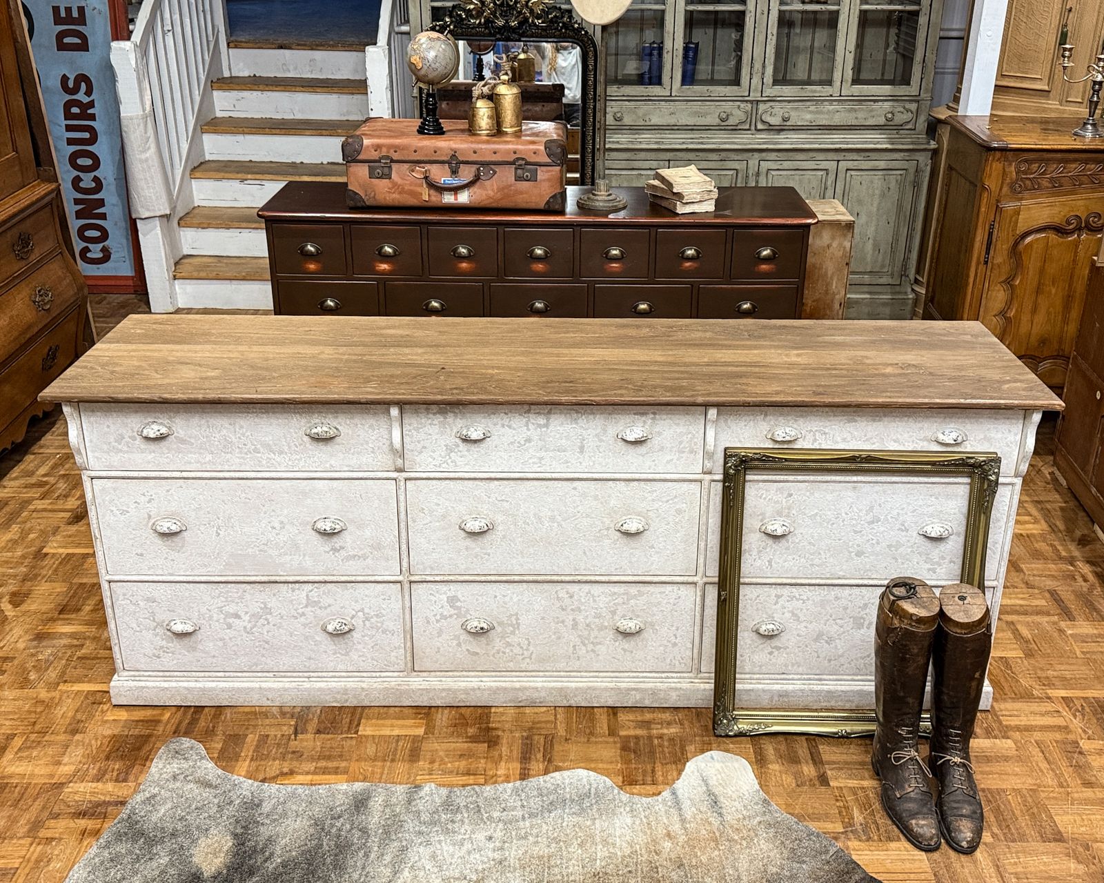 2350.0 Large French Haberdashery Chest Of Drawers photo