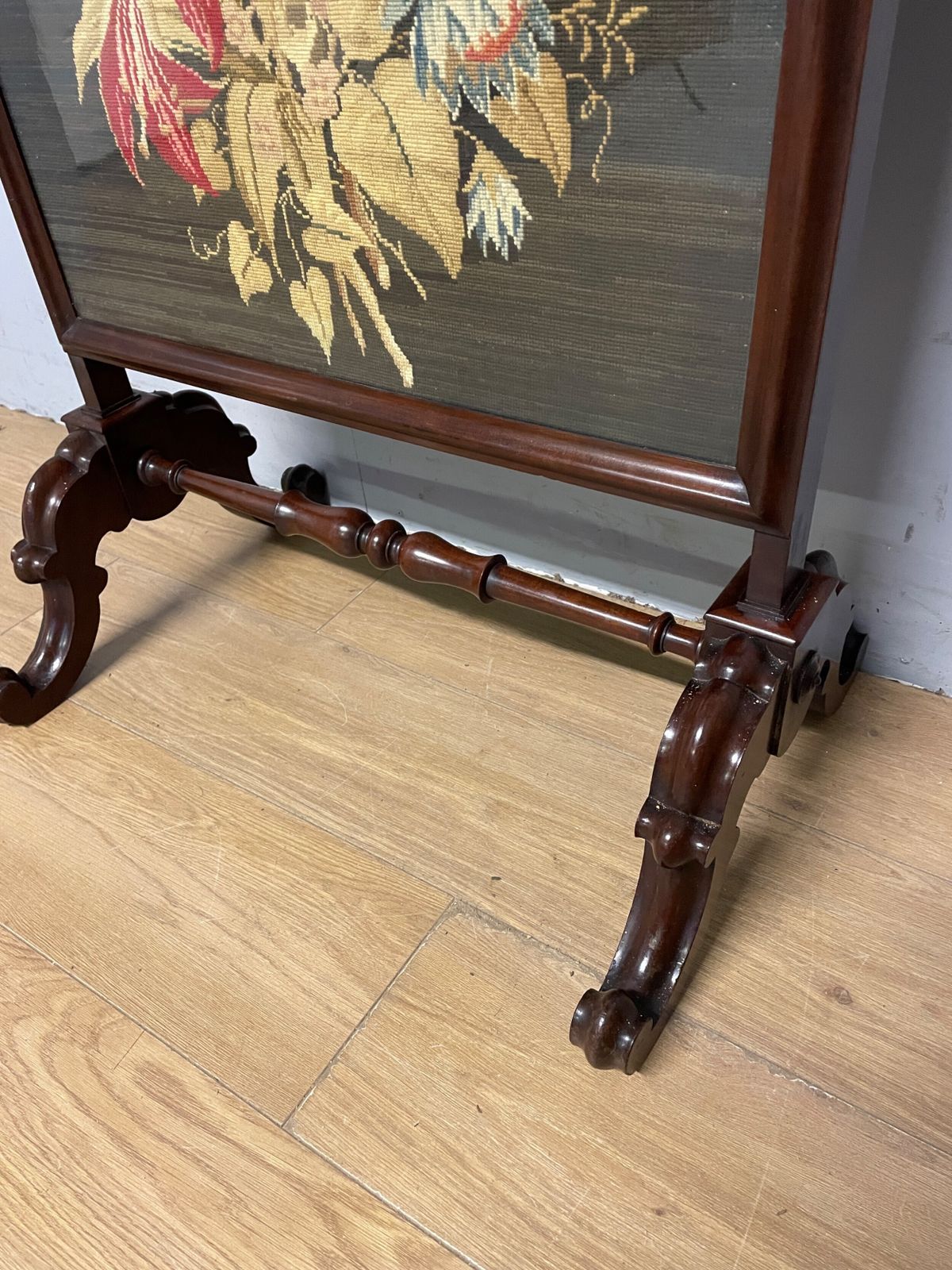 C19th Country House Mahogany Tapestry Firescreen photo 395.0