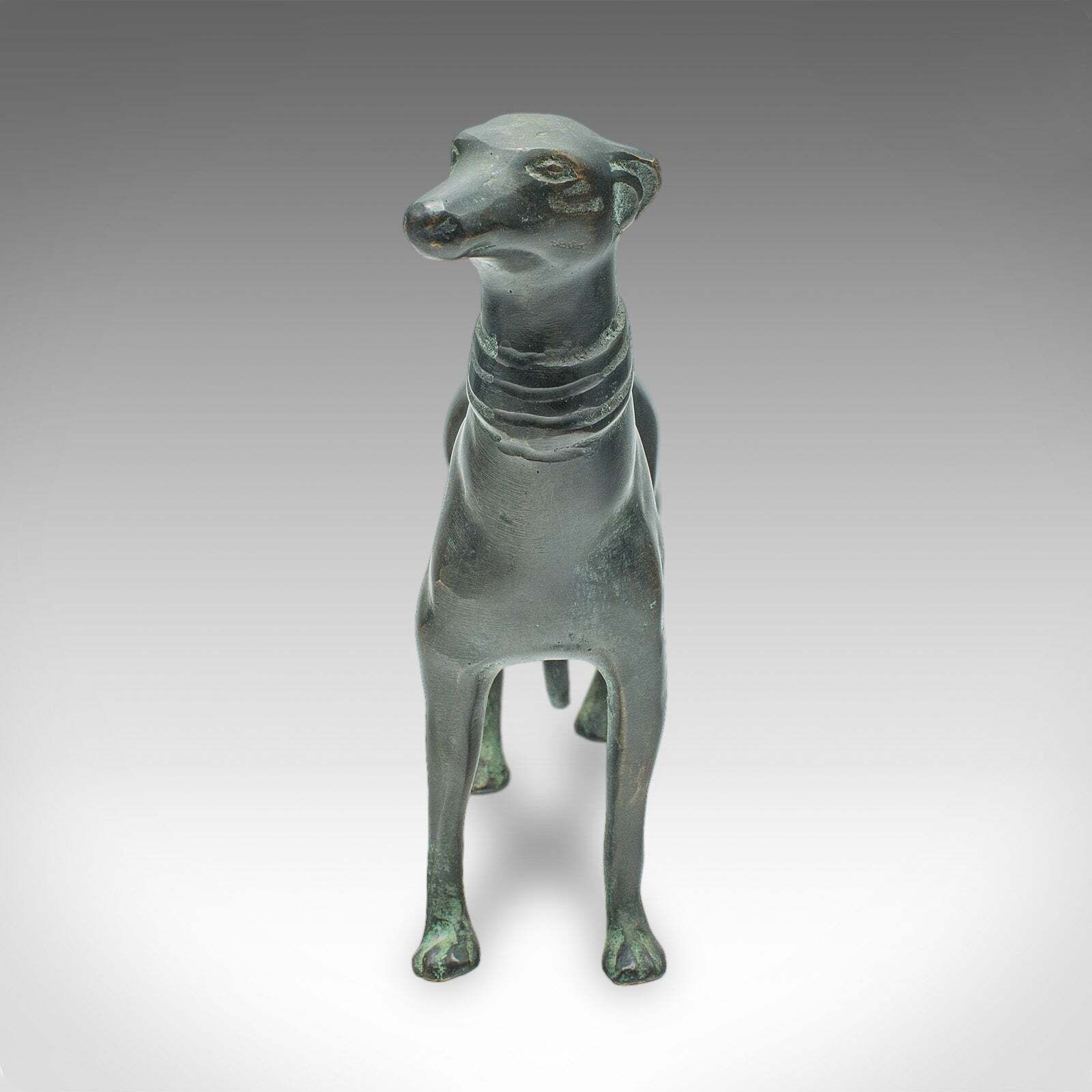 Antique Greyhound Figure, French, Bronze, Dog Paperweight, Ornament, Victorian photo furniture