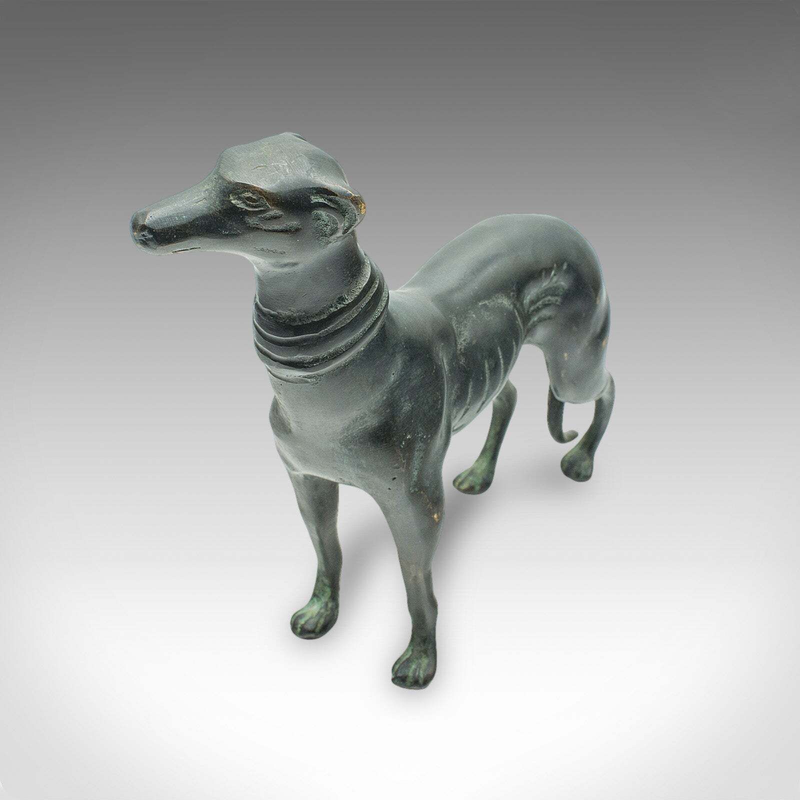 Antique Greyhound Figure, French, Bronze, Dog Paperweight, Ornament, Victorian photo 913.0