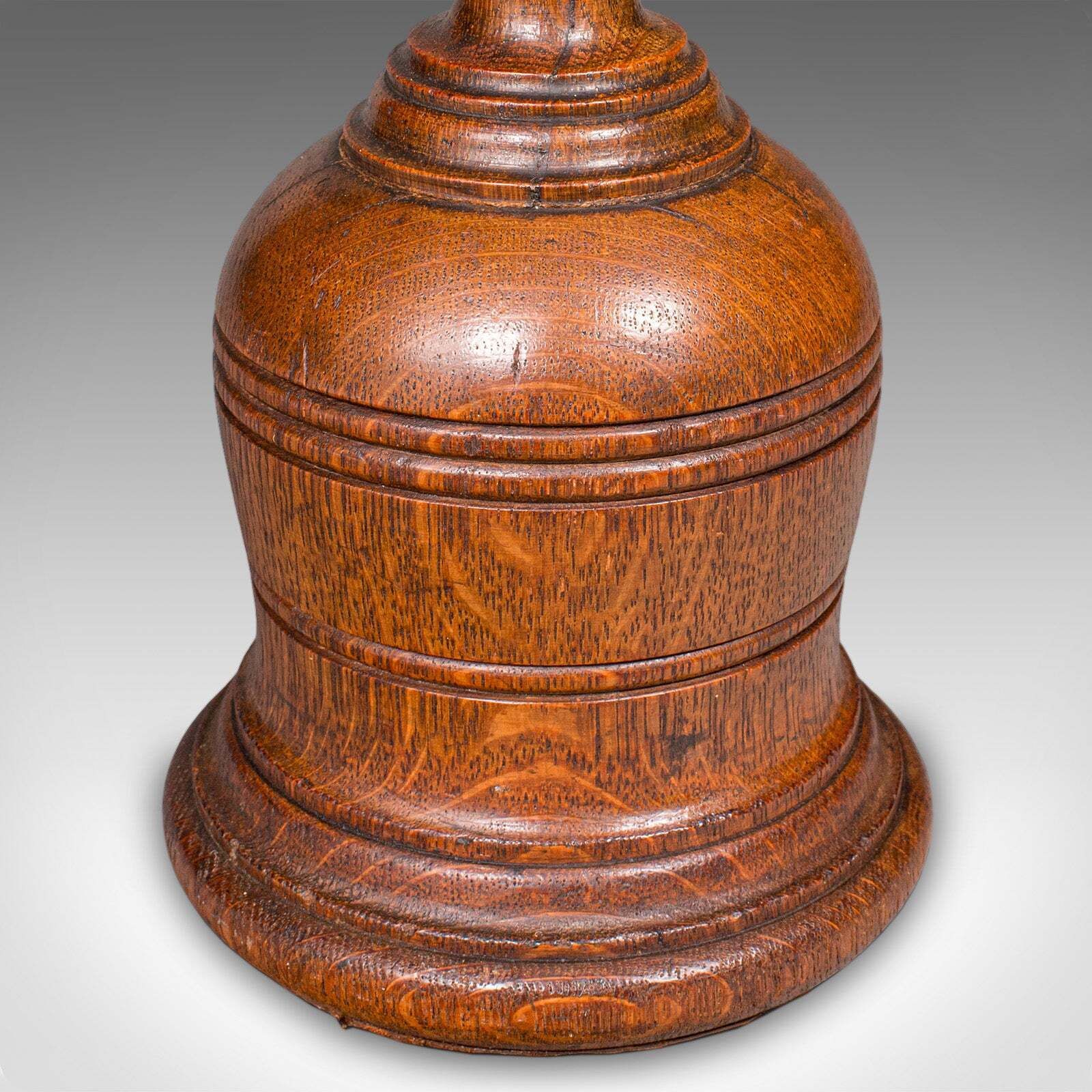 photo for sale Antique Turned Doorstop, Scottish, Oak, Country House, Door Keeper, Victorian