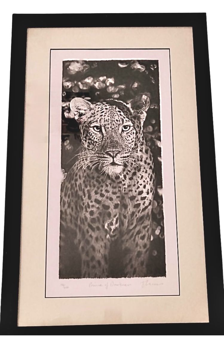 Leon Evans ‘Prince Of Darkness’ – Early Signed Ltd Edition Leopard Art (No. 24/600, 2003)