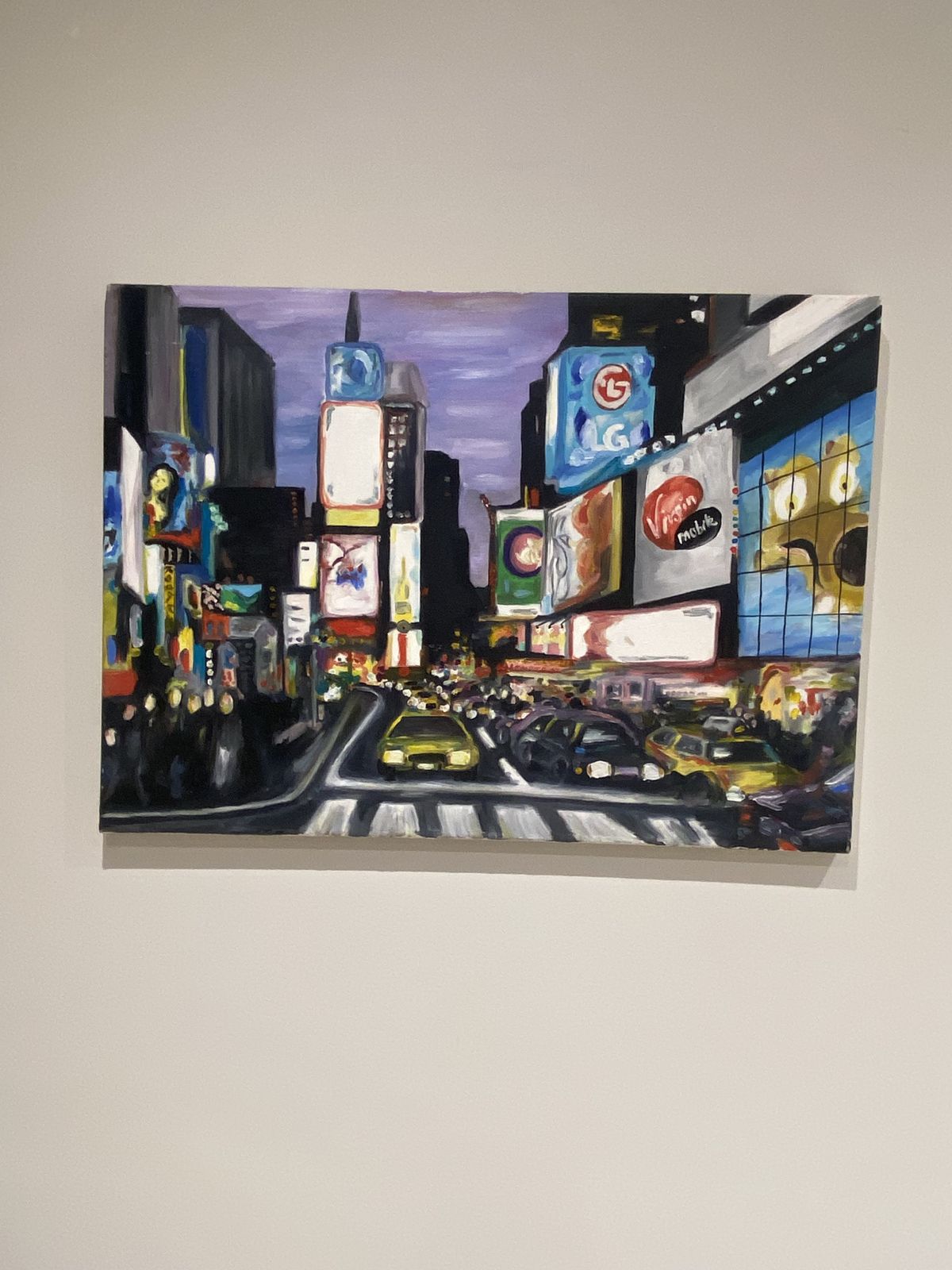 Art Original New York City Painting | Hand Painted Urban Street Scene Acrylic On Canvas photo