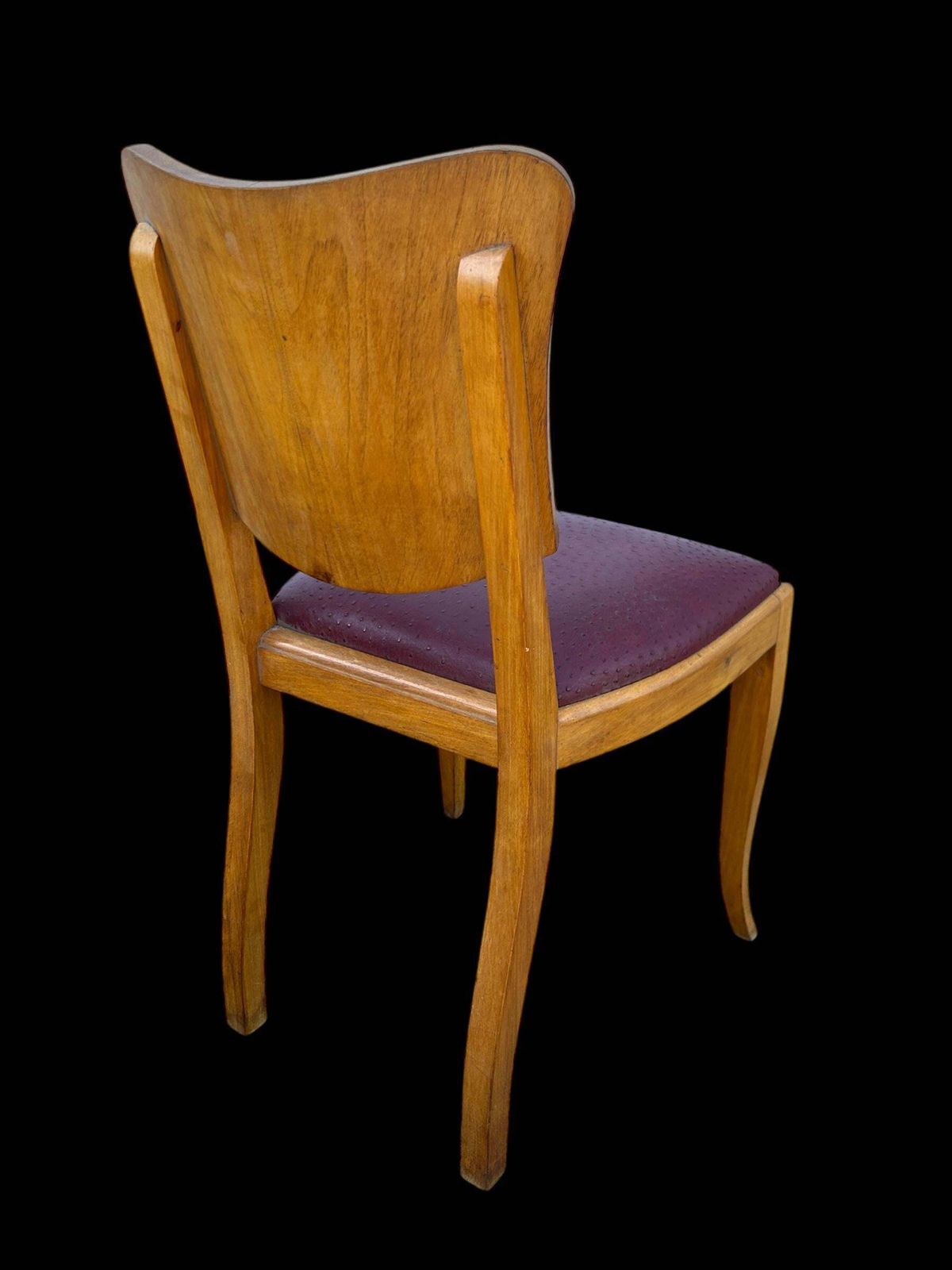 Set Of 6 French Art Deco Chairs In Burl photo buy