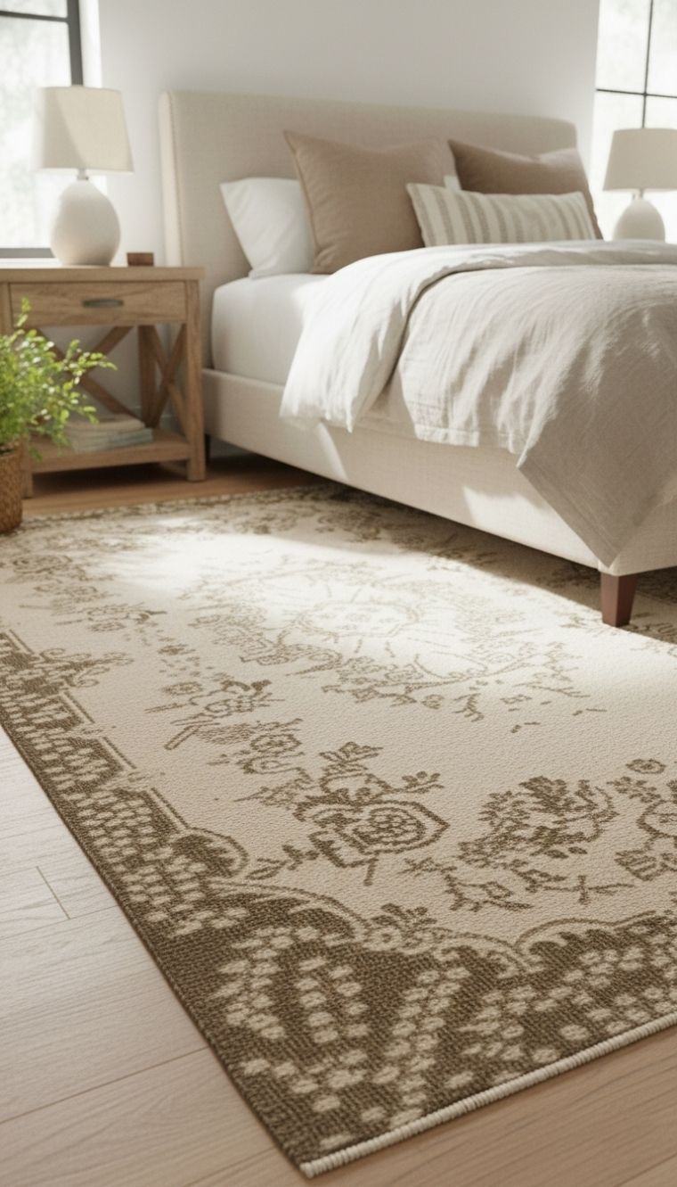 3.8x7 Ft Hand Knotted Vintage Turkish Oushak Rug, Ideal For Home & Office Decor photo buy