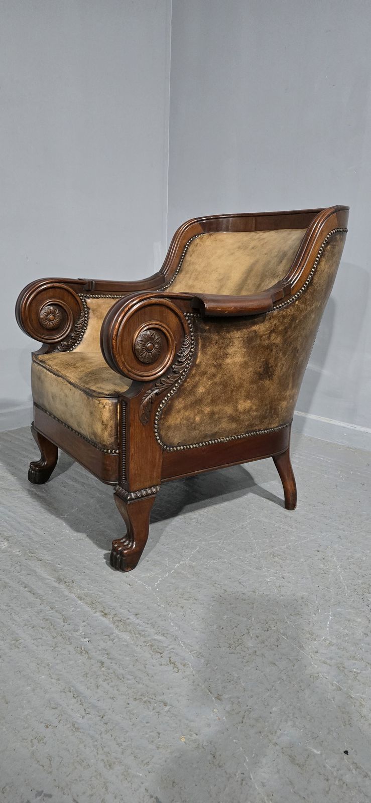 Outstanding Library Chair In The Manner Of George Bullock photo vinterior