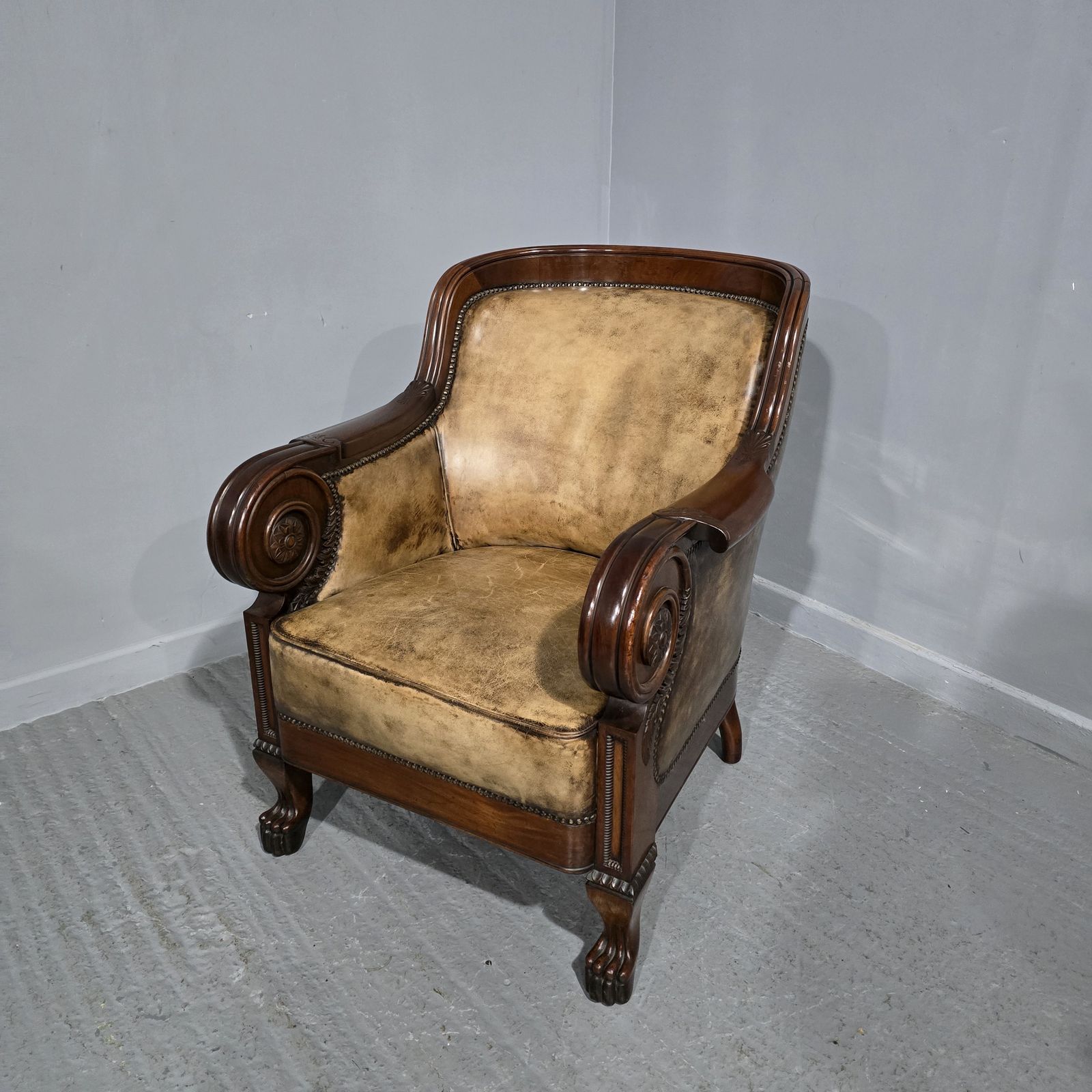 Outstanding Library Chair In The Manner Of George Bullock