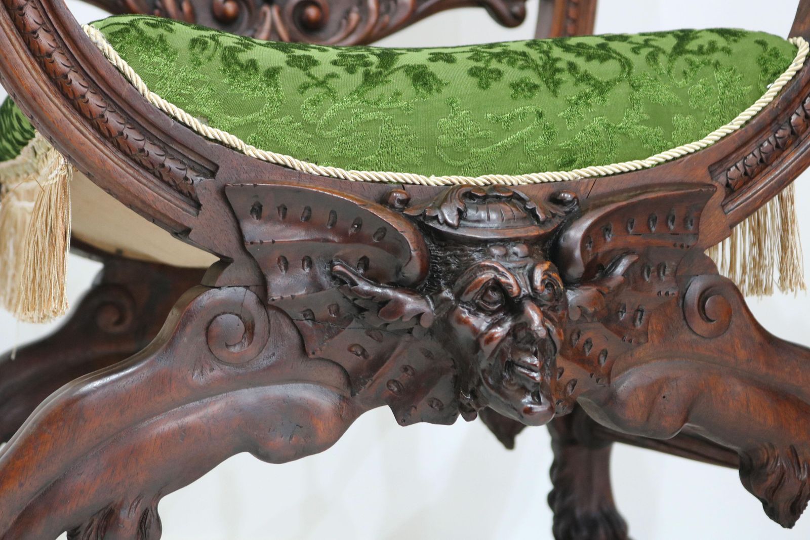 photo buy Rare Pair Of Gothic Revival Chairs By Victor Aimone 19th Century Dragons Knights