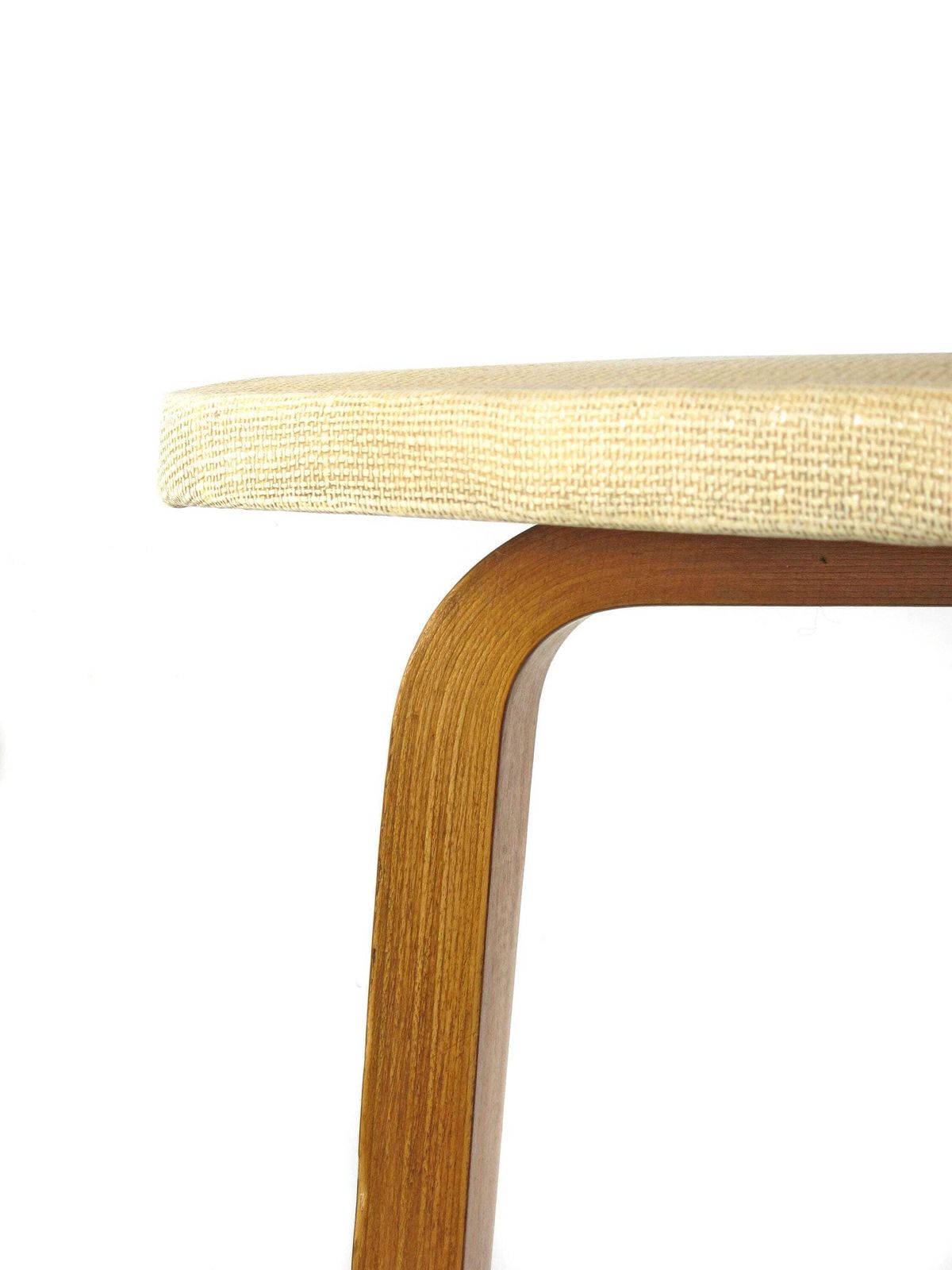 photo for sale Vintage Set Of Two Cor Alons Chairs – Bent Plywood & Blue And Creme Skai Upholstery – Fifties Dutch Design
