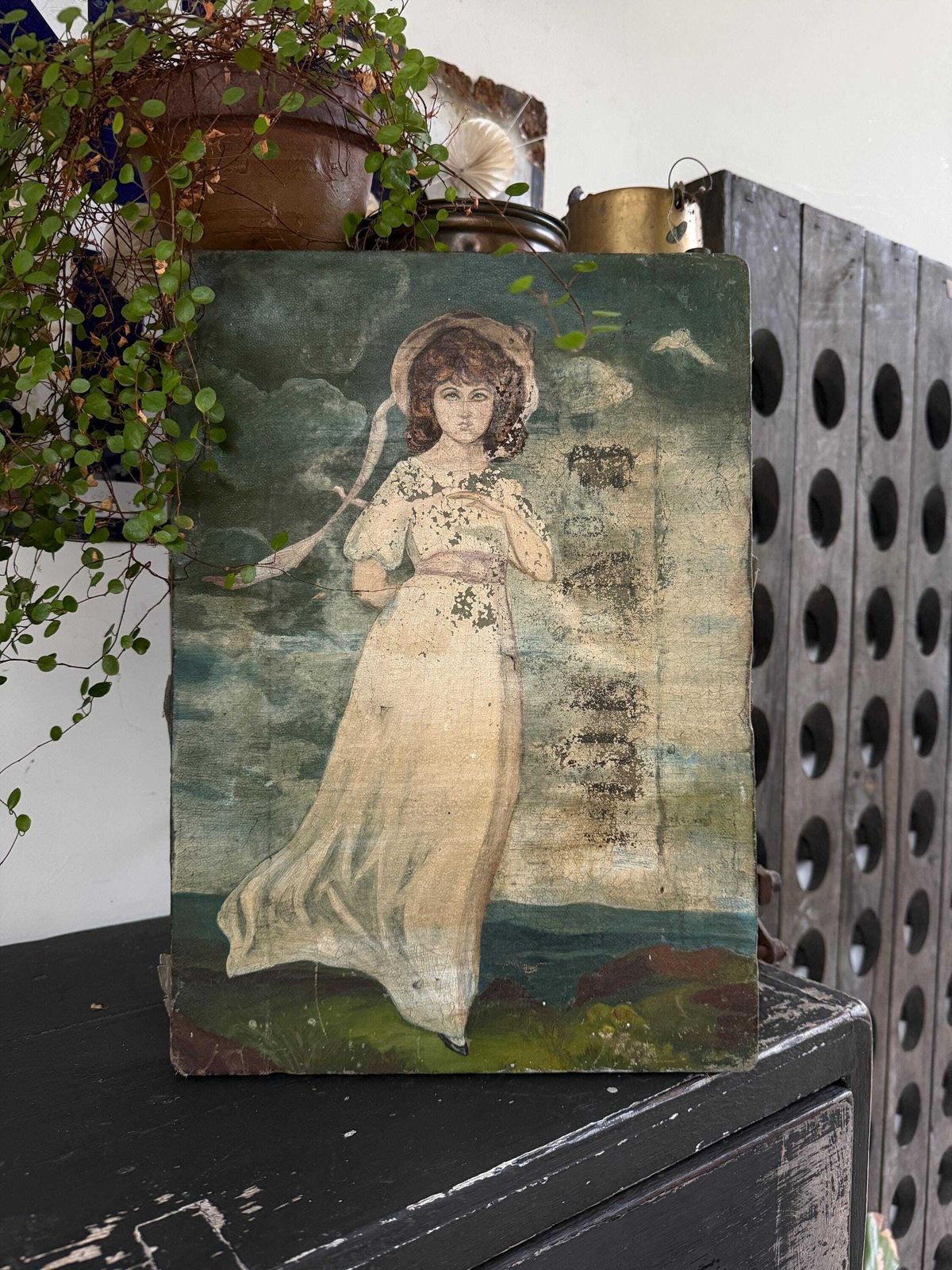 Antique Painting Copy Of Miss Pinkie By Thomas Lawrence