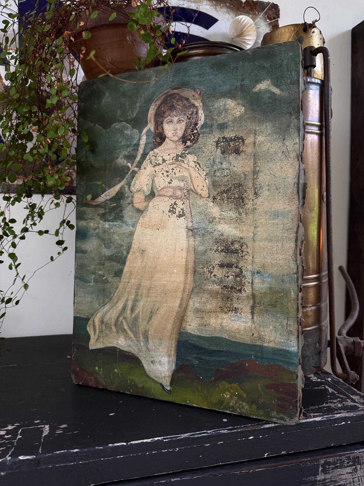 Antique Painting Copy Of Miss Pinkie By Thomas Lawrence photo for sale