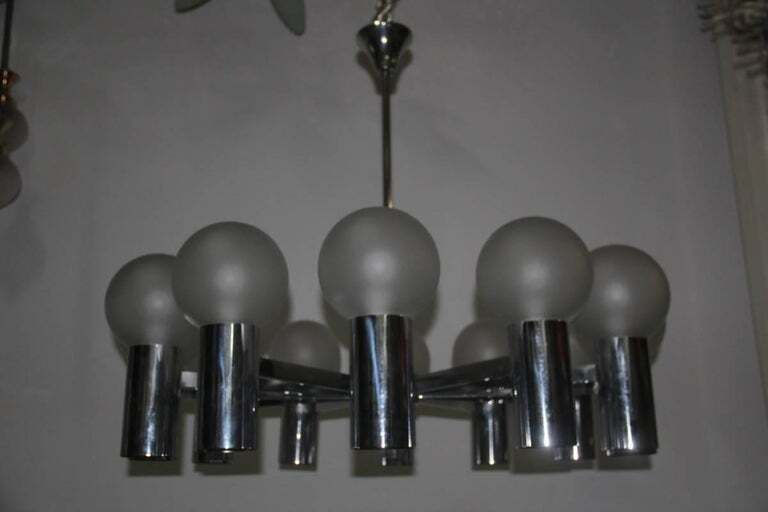 Spectacular Big Italian Mid Century Chandelier, 1960s Goffredo Reggiani photo Lighting
