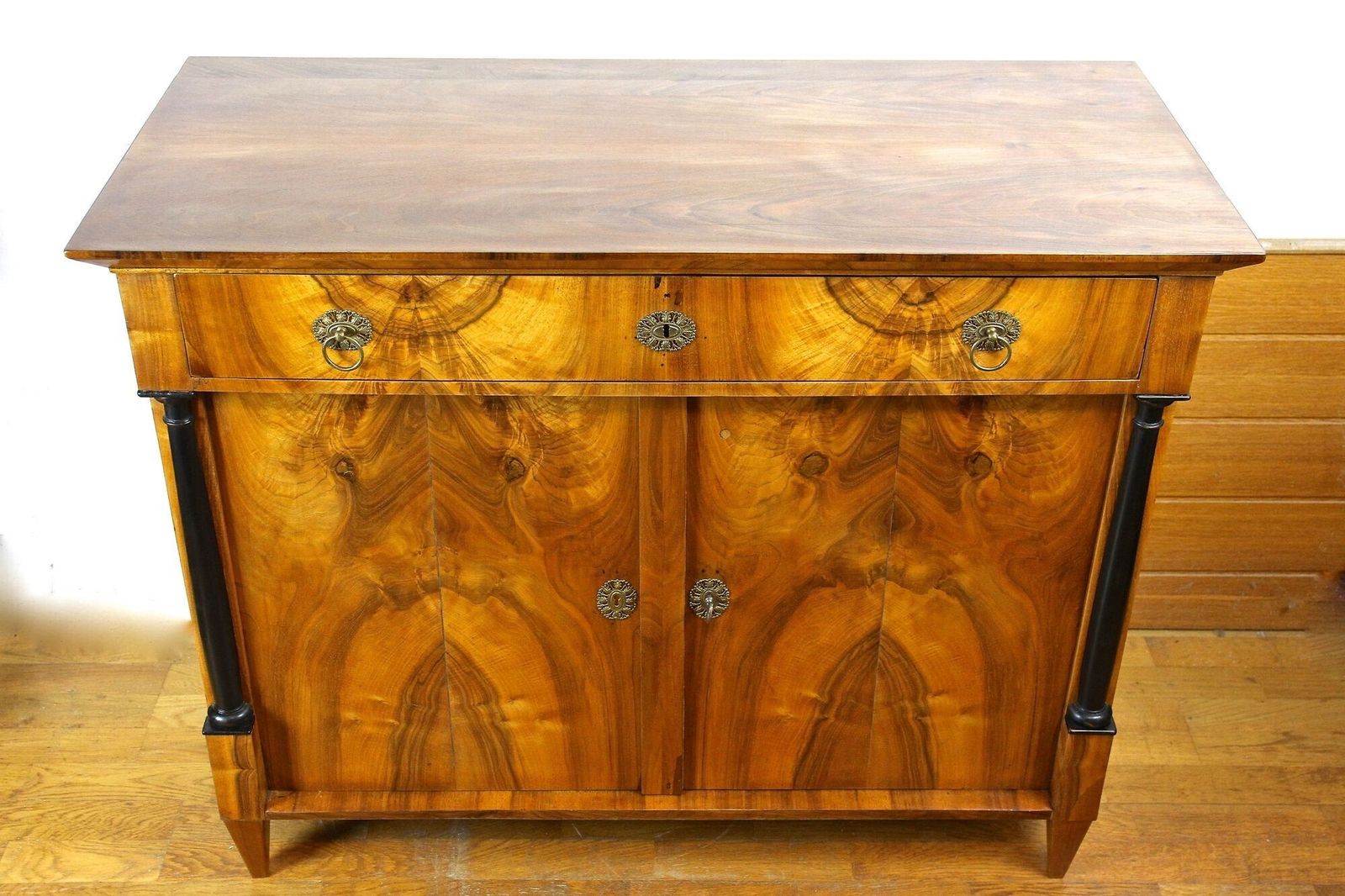 19th Century Biedemeier Nutwood Commode/ Trumeau , Austria Circa 1825 photo for sale