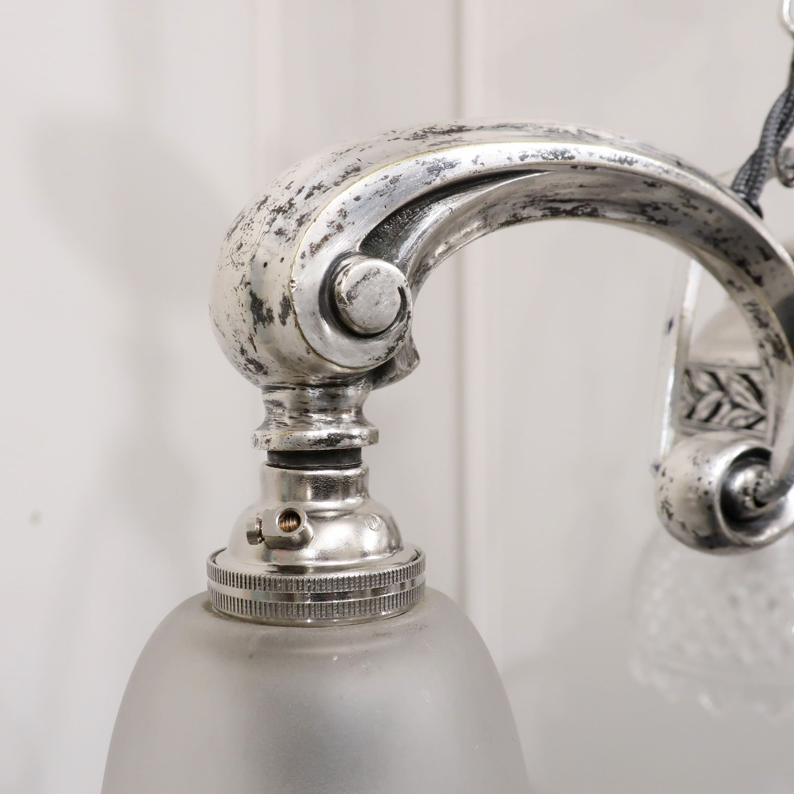 2600.0 Edwardian Silver Chandelier With Crystal Glass Shades Attributed To Osler photo