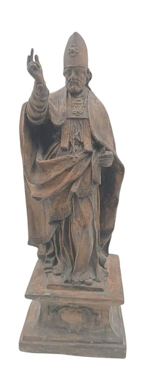 18th Century Terracotta Sculpture St. Petronius Emilian School (Italy) photo furniture