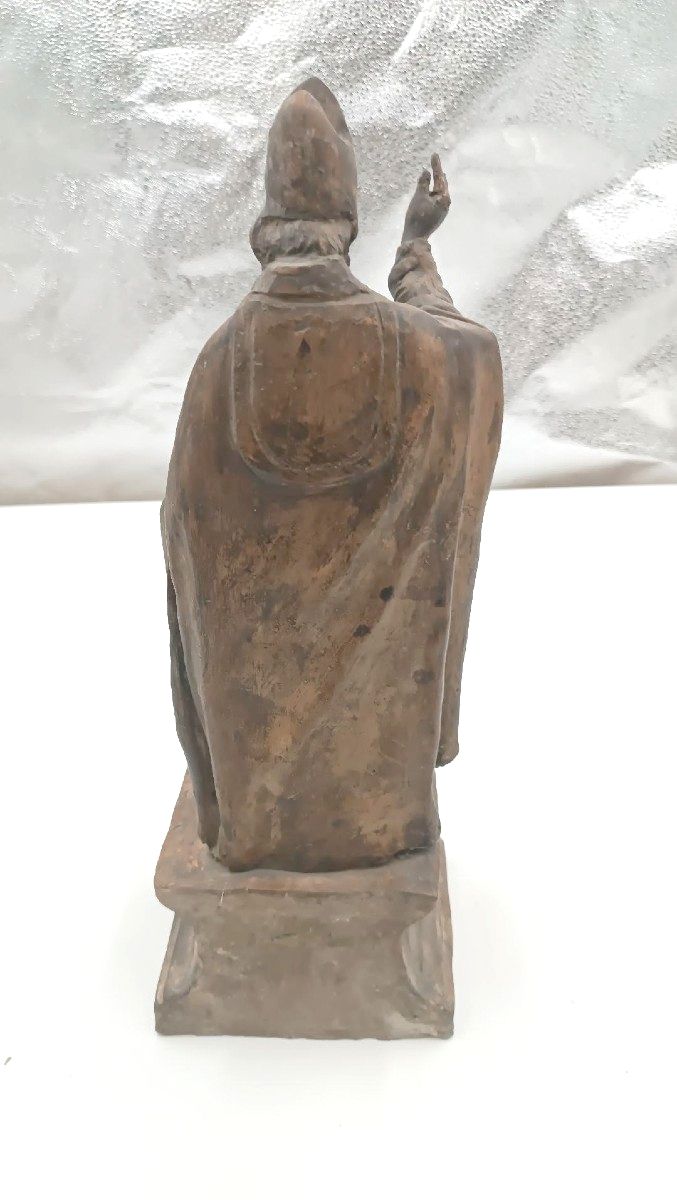 18th Century Terracotta Sculpture St. Petronius Emilian School (Italy) photo for sale