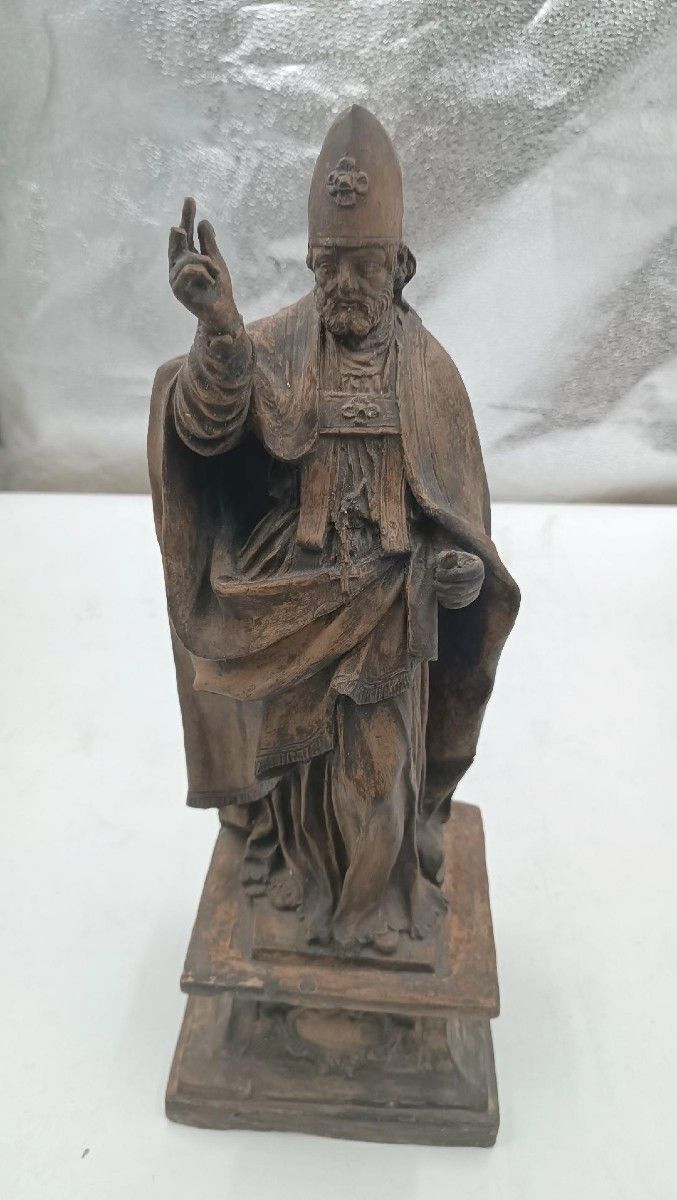 Art 18th Century Terracotta Sculpture St. Petronius Emilian School (Italy) photo