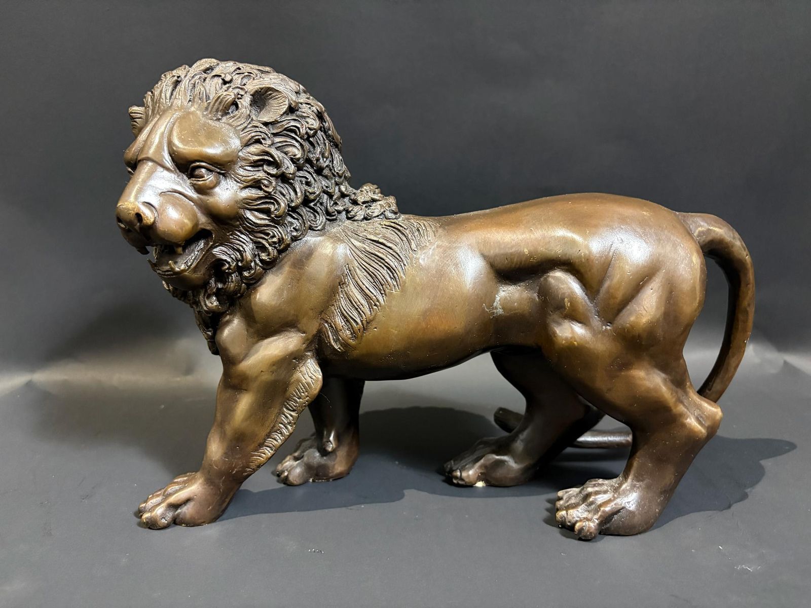Patinated Bronze “Medici” Lion, 32 Cm – Mid‑20th Century Italian photo furniture