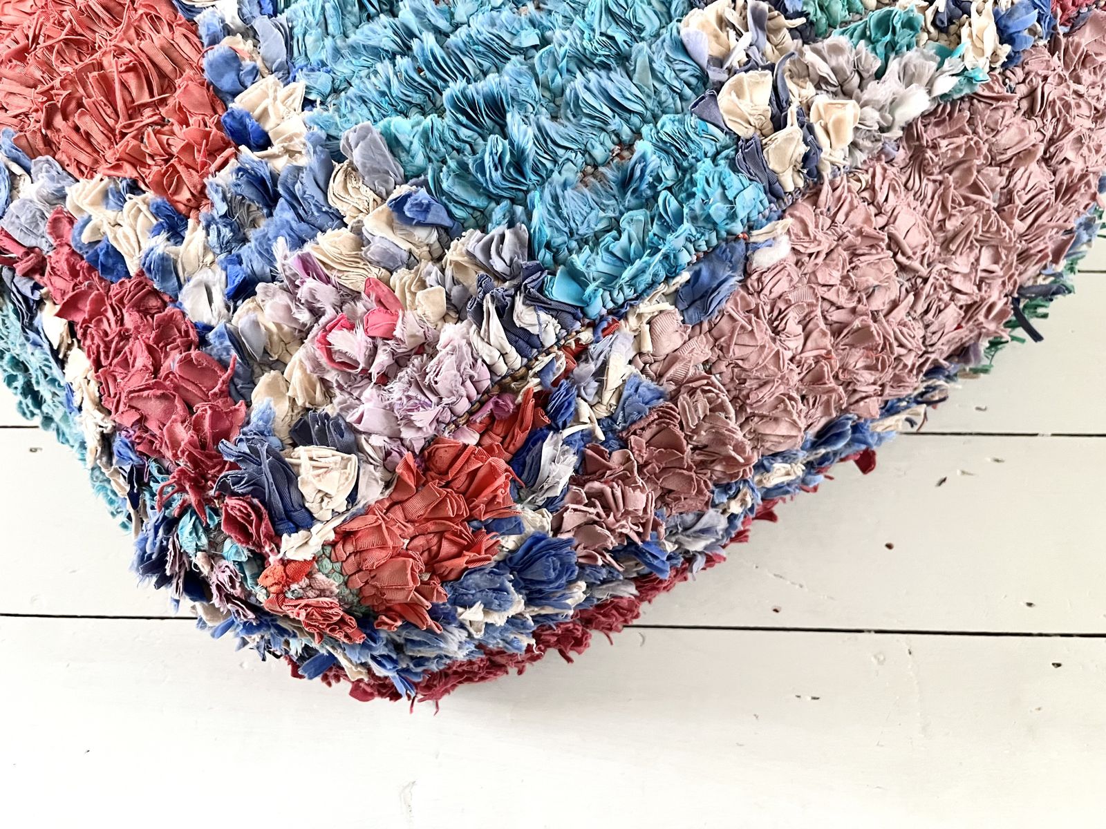 Moroccan Boucherouite Pouf Vintage Berber Carpet Pouf Handmade Pouf Ottoman Square Pouf Sipped From Uk photo furniture