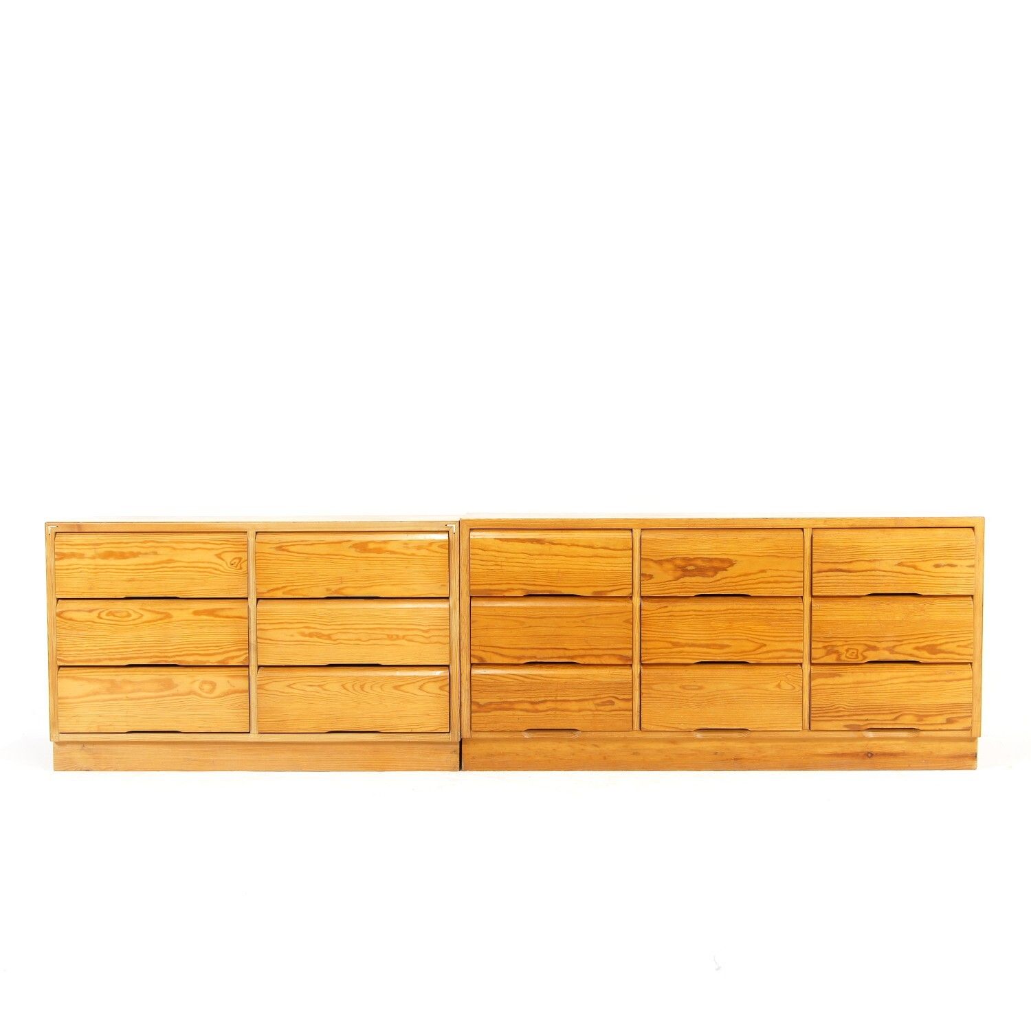 Retro Vintage Danish Low Pine Chest Of Drawers Bank Mid Century 60s 70s 80s Teak
