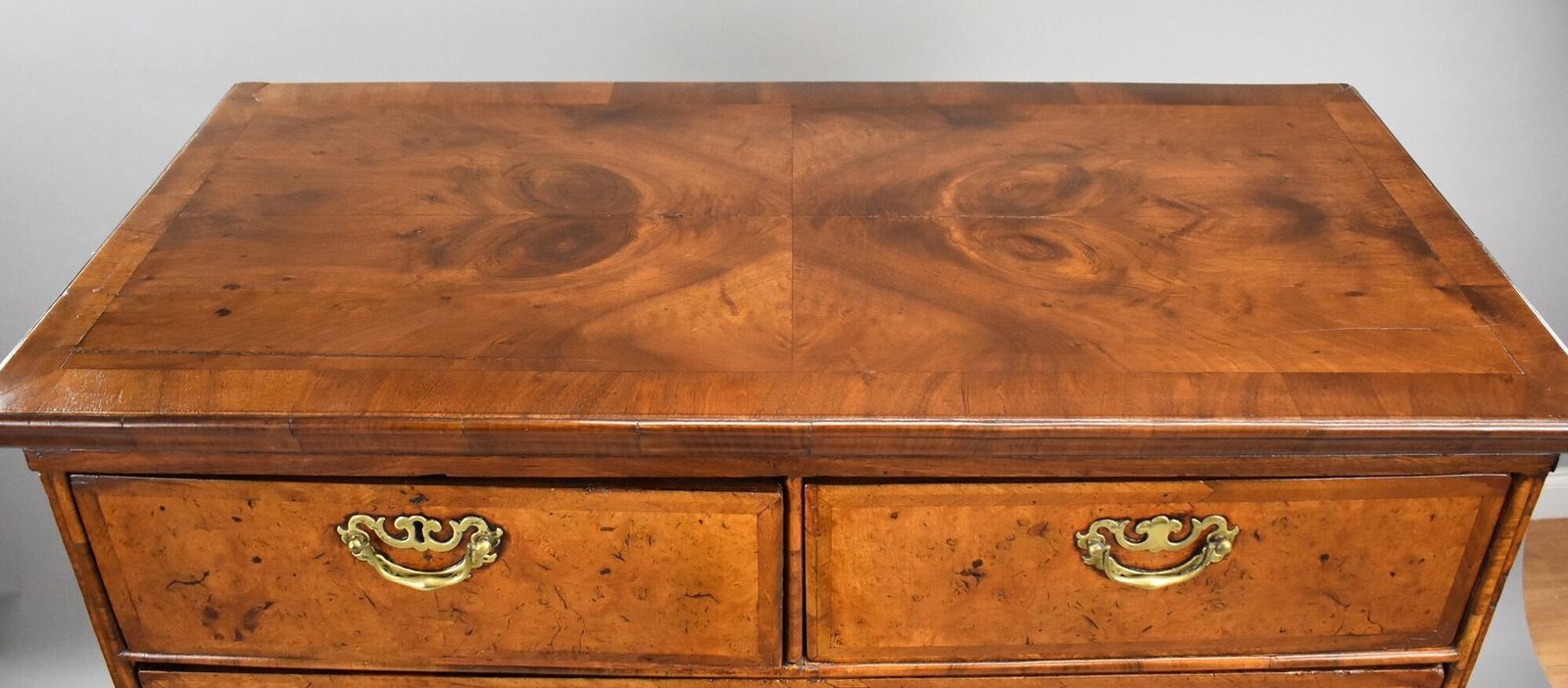 George III Burr Walnut Chest On Stand photo vintage