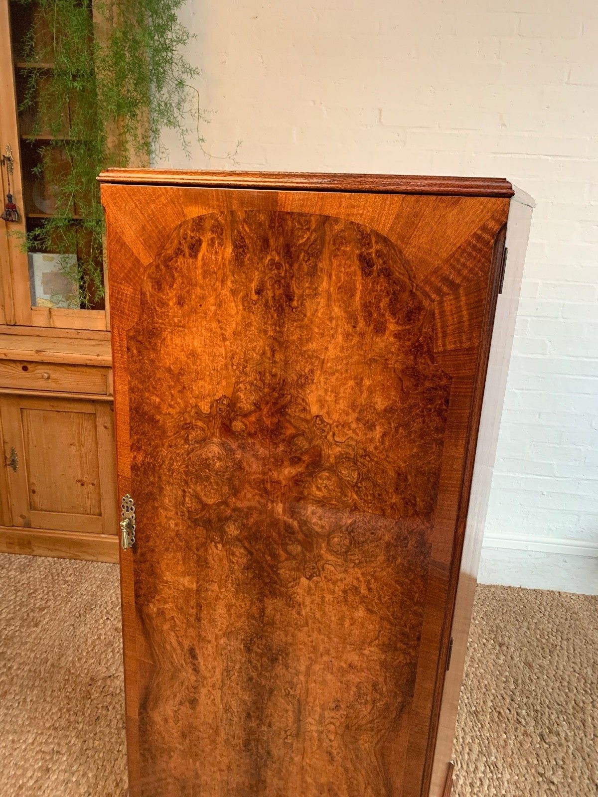 Art Deco Tallboy / Gentleman’s Wardrobe – C. 1930s–1950s photo furniture