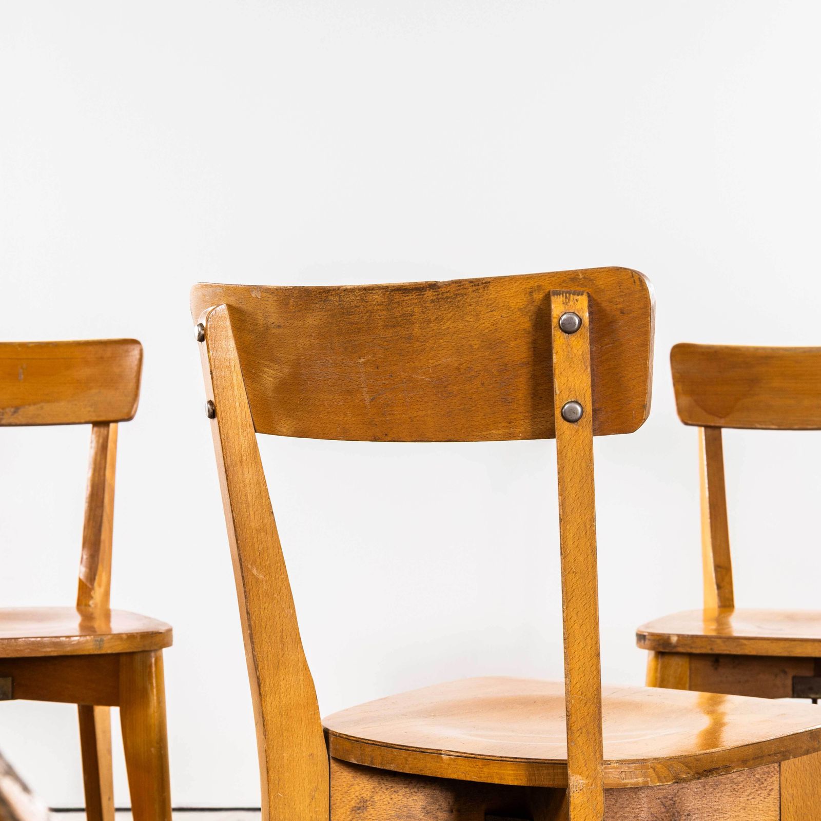 1950’s French Luterma Cross Base Bentwood Dining Chairs   Set Of Four photo buy