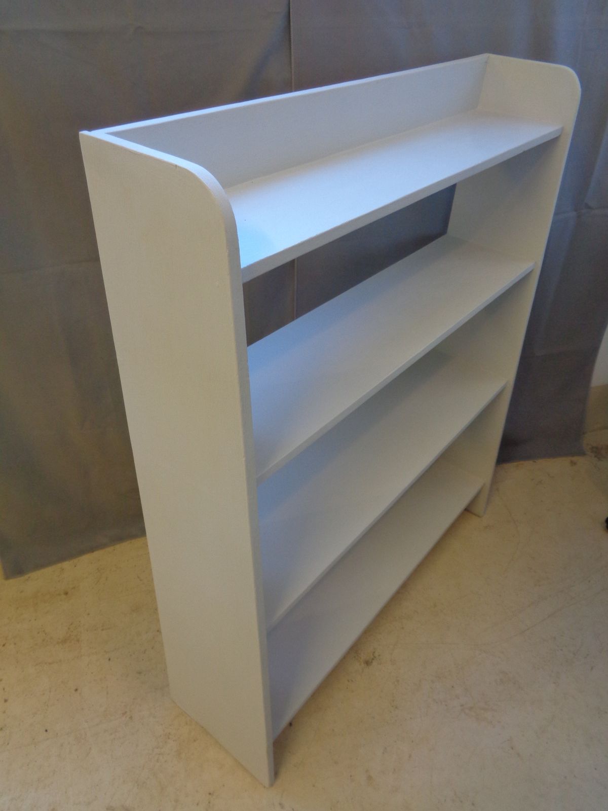 Painted Waterfall Bookcase   4 Shelves photo vinterior