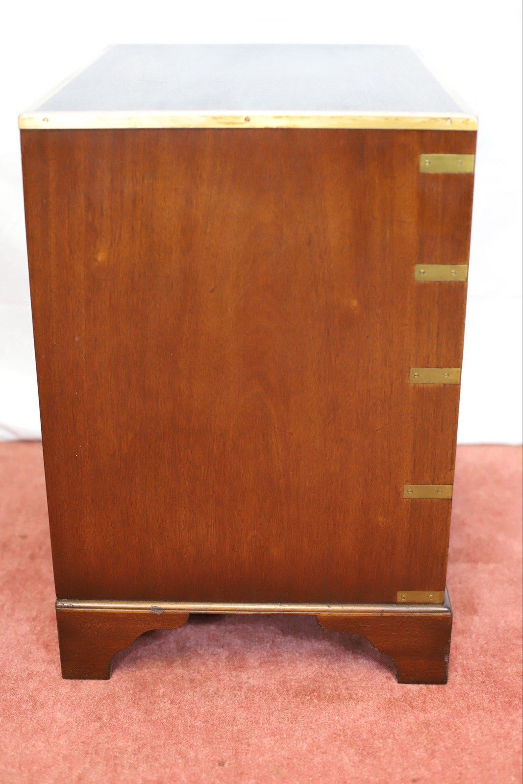 Lovely Mahogany And Brass Military Campaign Style Small Chest Of Drawers photo Furniture