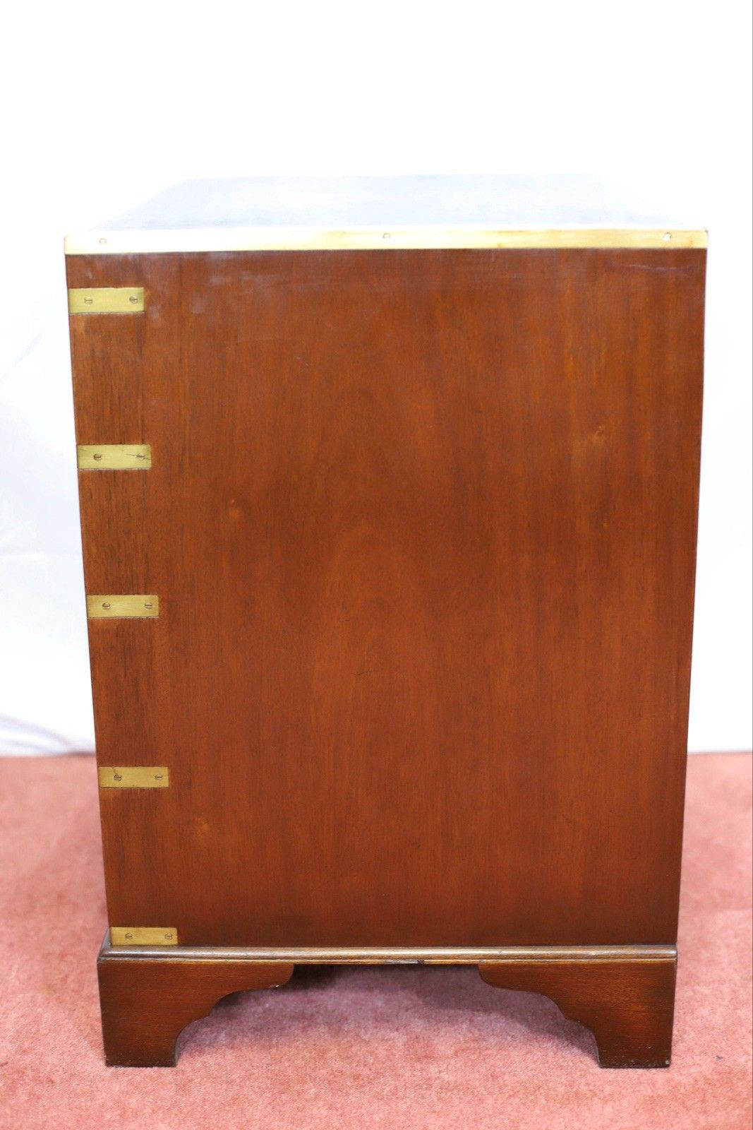Lovely Mahogany And Brass Military Campaign Style Small Chest Of Drawers photo vinterior