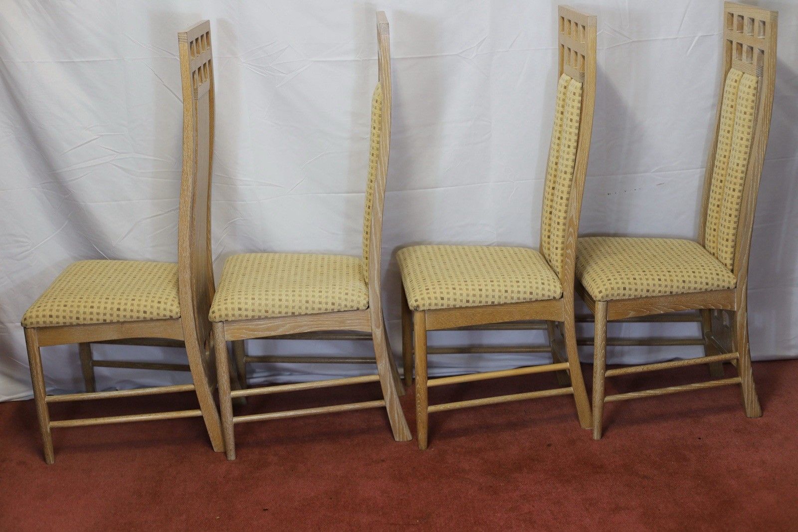 2047.0 Bevan Funnel Reprodux Arts&Crafts Limed Oak Extended Dining Table And Six Chairs photo