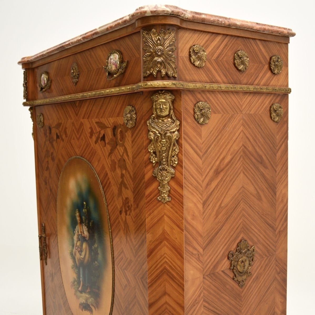 1788.0 Antique French Marble Top Cabinet photo
