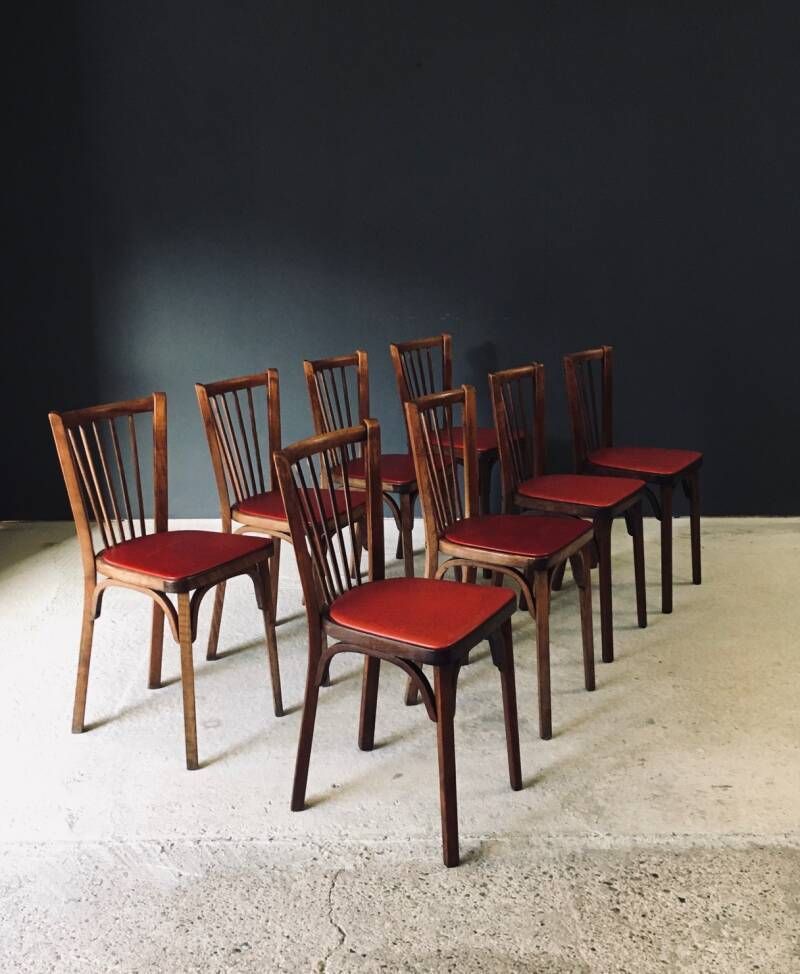 1950's French Reconstruction Design Bistro Chairs By Baumann photo Furniture