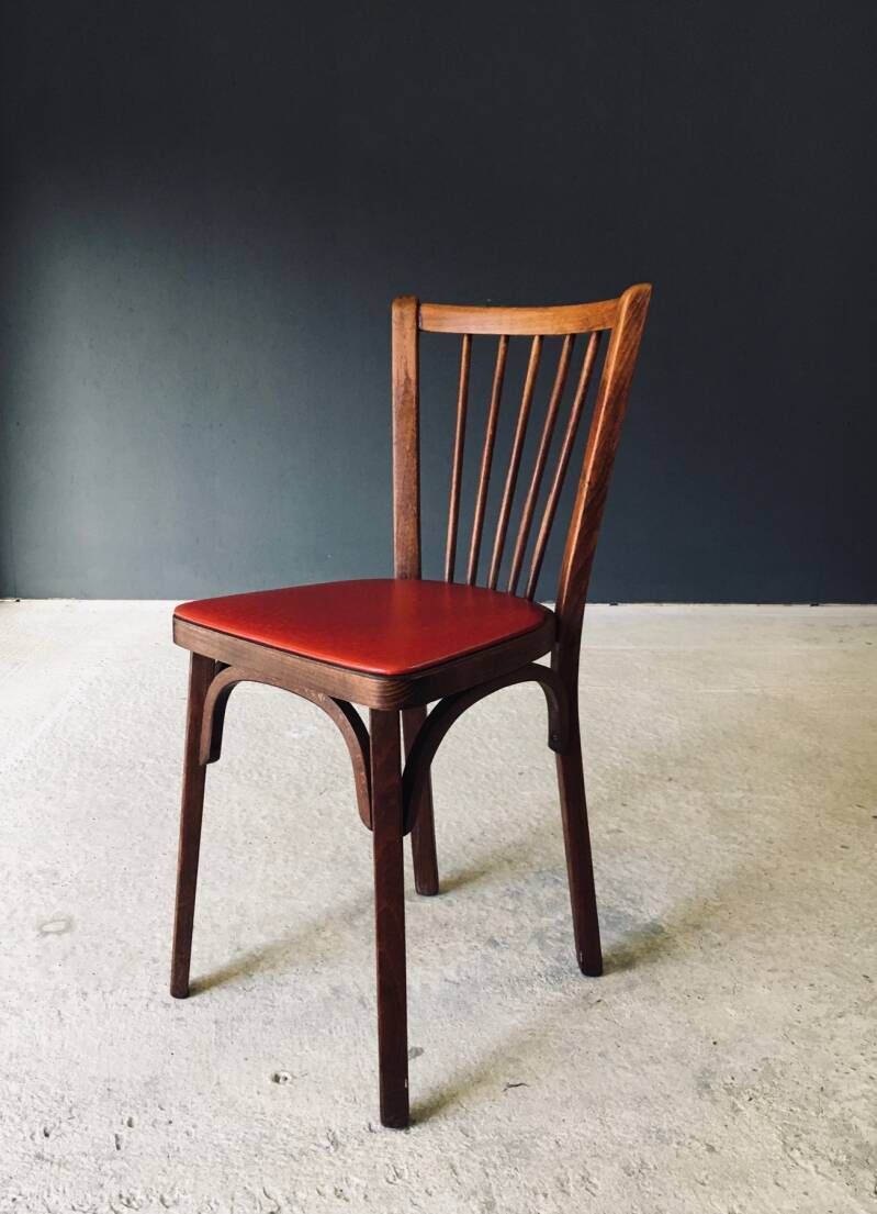photo vintage Franse Bistrostoelen Uit De Jaren 1950, Reconstruction Stijl, Door Baumann