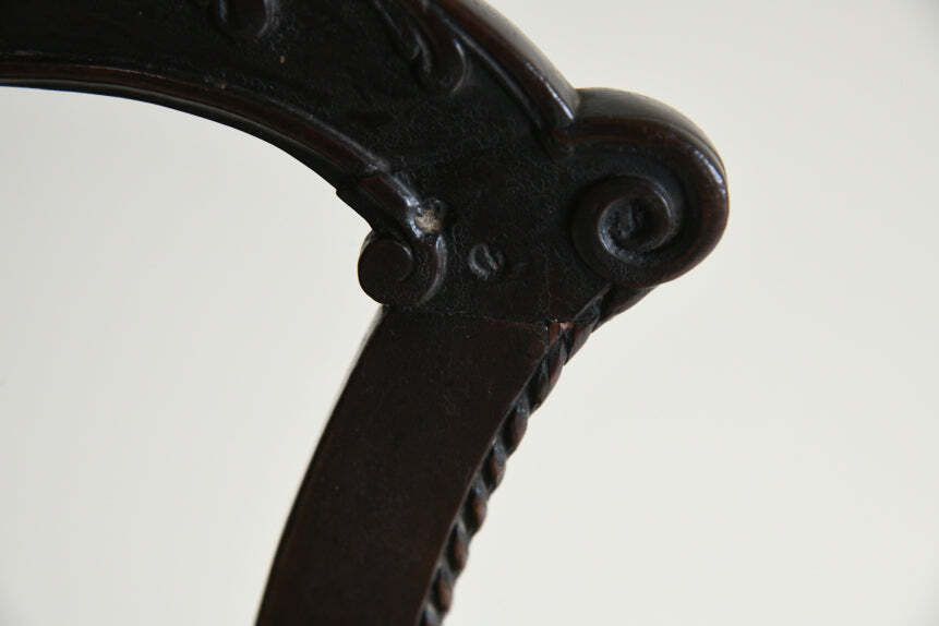 Furniture Antique Georgian Mahogany Armchair photo