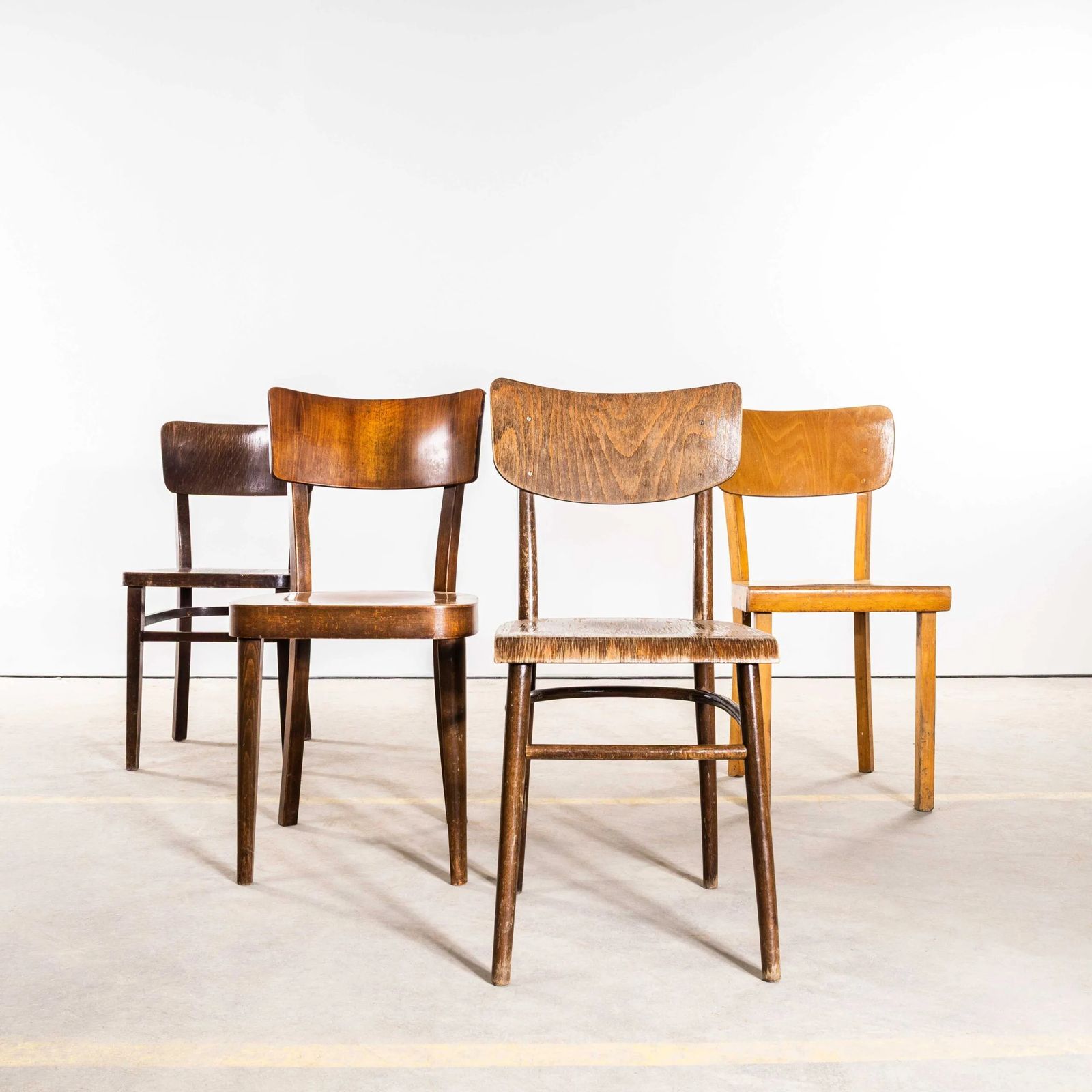 1950’s Harlequin Shield Back Bentwood Dining Chairs – Set Of Sixteen photo 2394.0