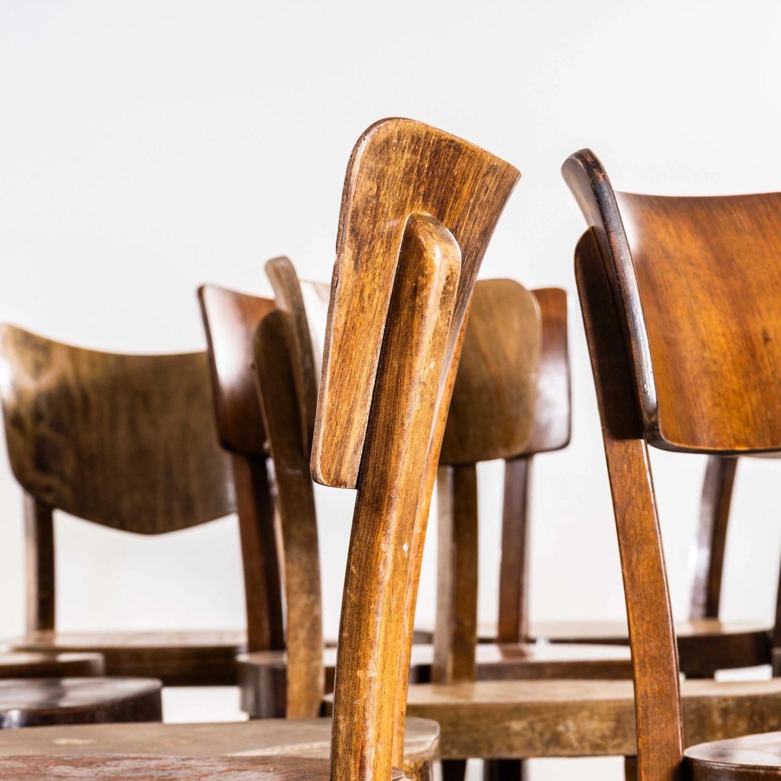1950’s Harlequin Shield Back Bentwood Dining Chairs – Set Of Sixteen photo buy