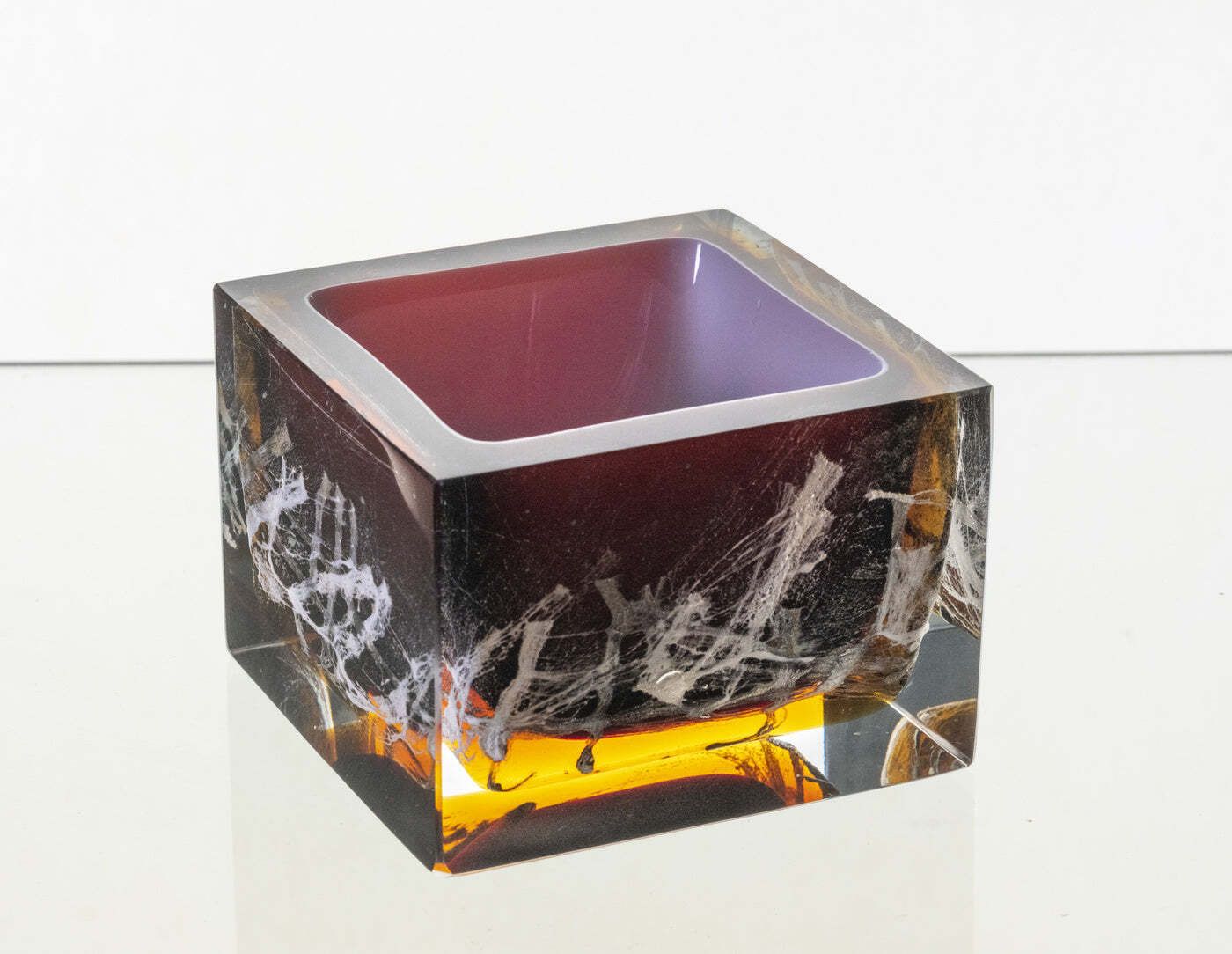 Klein Vaasje Met Gesmolten Glas, Pavel Hlava, Jaren 1970, Tsjecho Slowakije