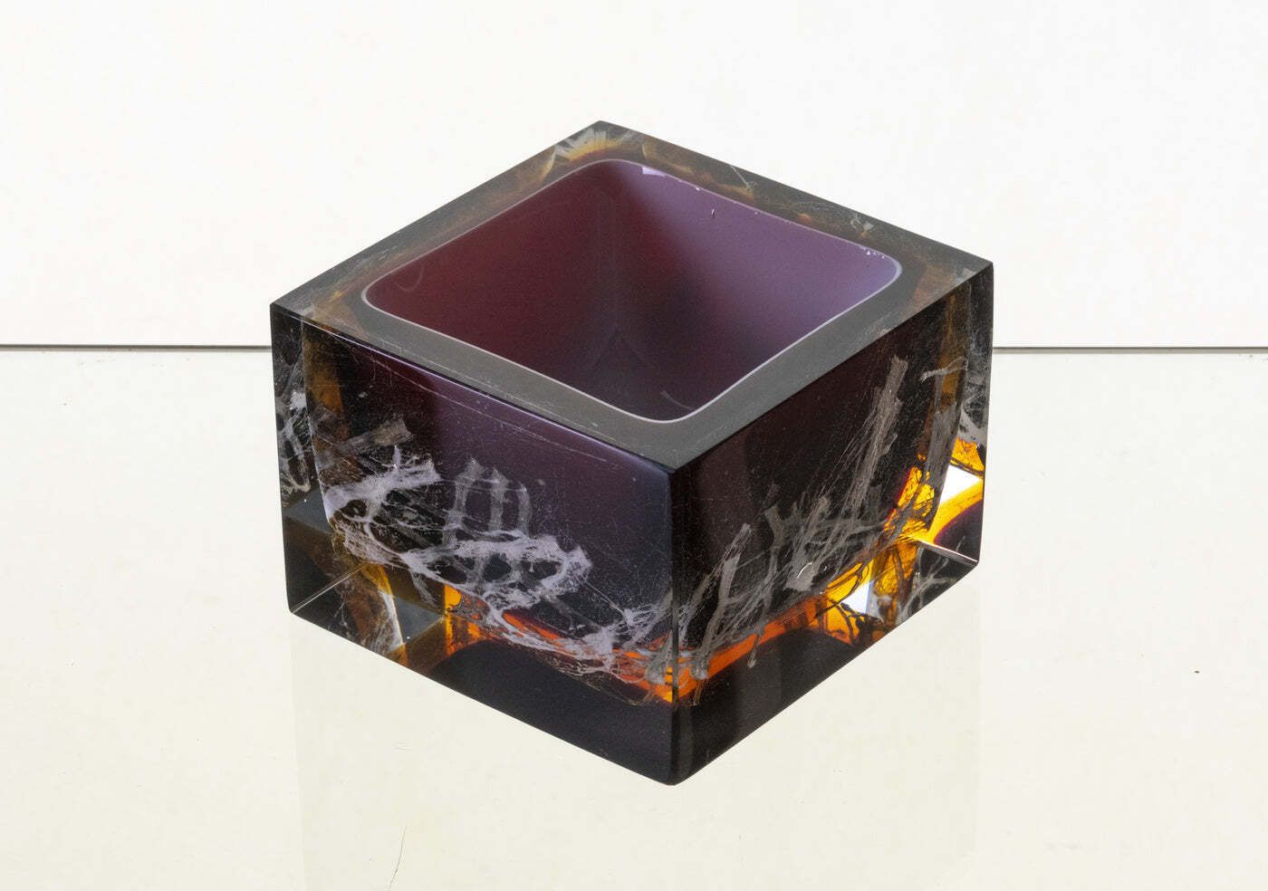 Klein Vaasje Met Gesmolten Glas, Pavel Hlava, Jaren 1970, Tsjecho Slowakije photo 860.0