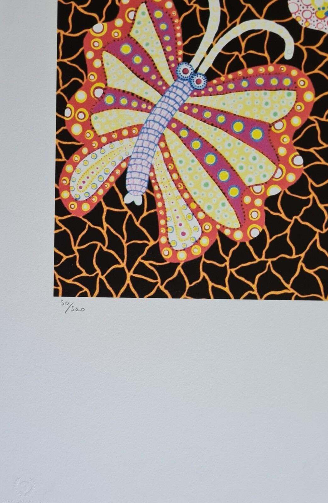 After Yayoi Kusama, Butterflies, Lithograph, 1990s photo vinterior