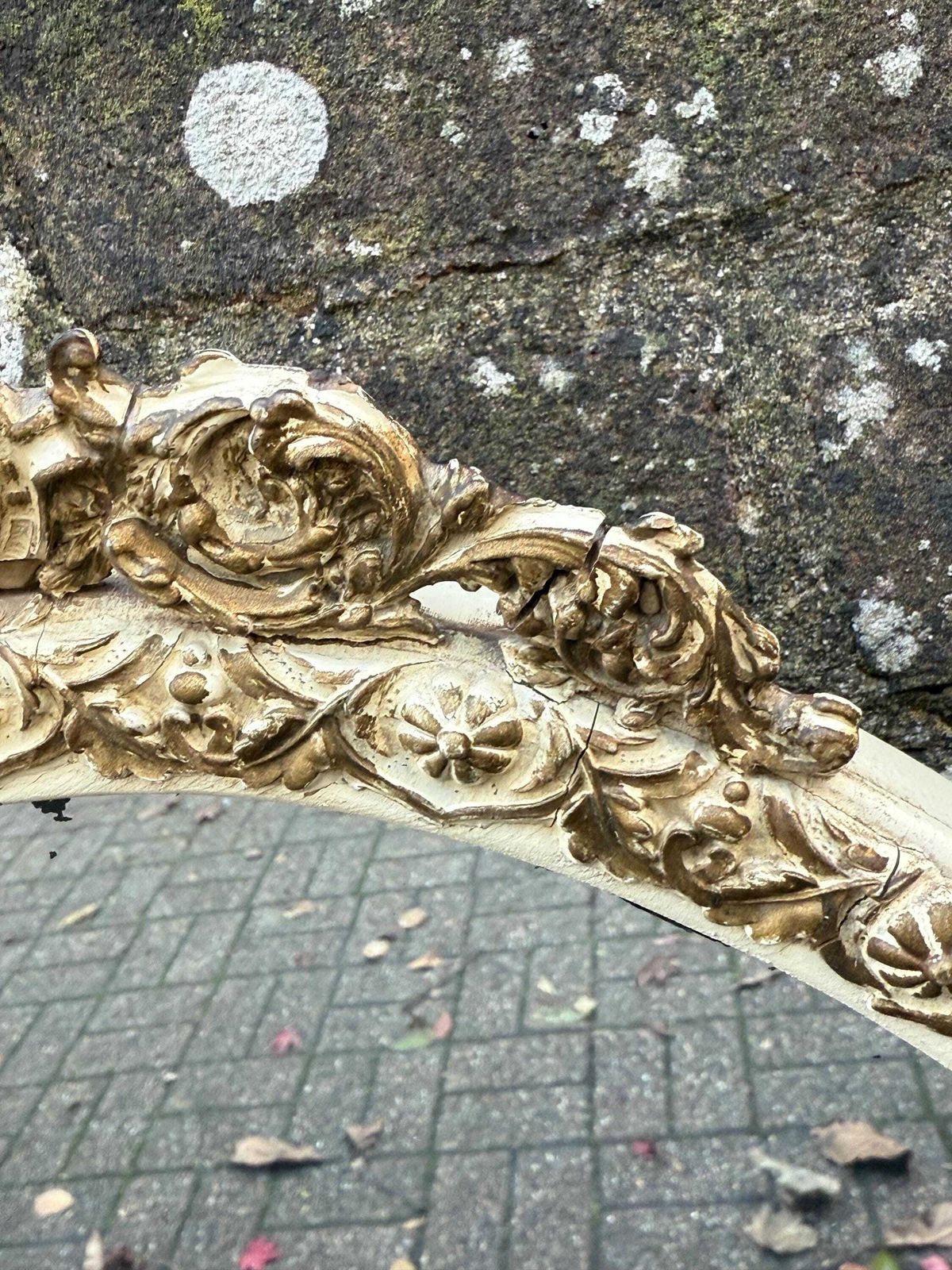 Vintage Ornate Oval Wall Mirror With Gold Rococo Frame – 1970s French Baroque Décor photo buy