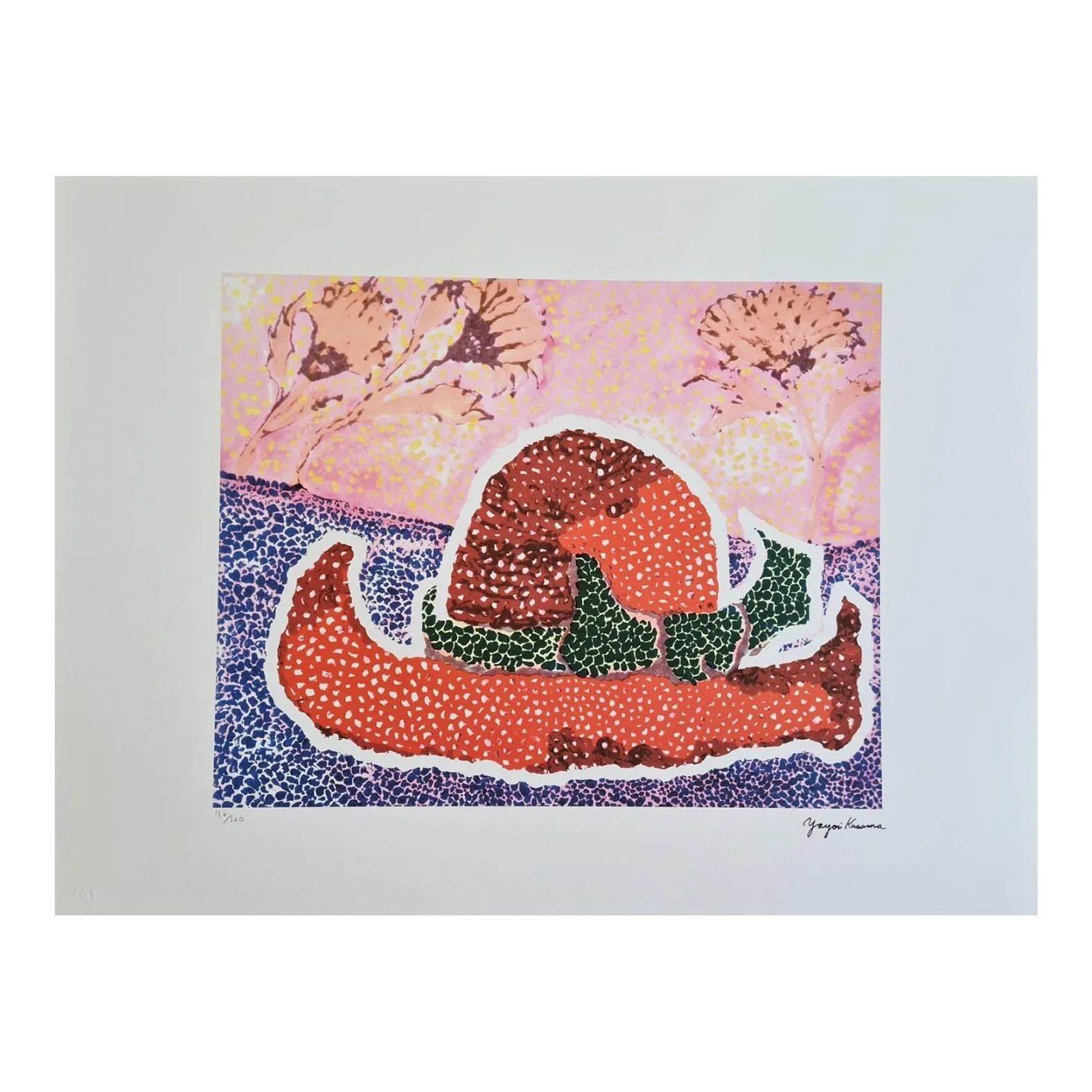 After Yayoi Kusama, Hat Leff.., Lithograph, 1990s