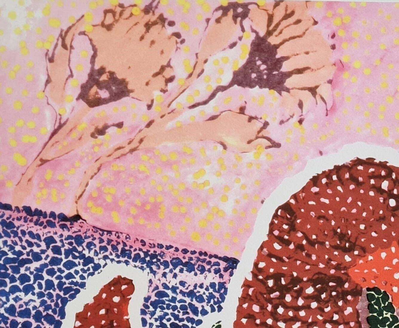 After Yayoi Kusama, Hat Leff.., Lithograph, 1990s photo Art