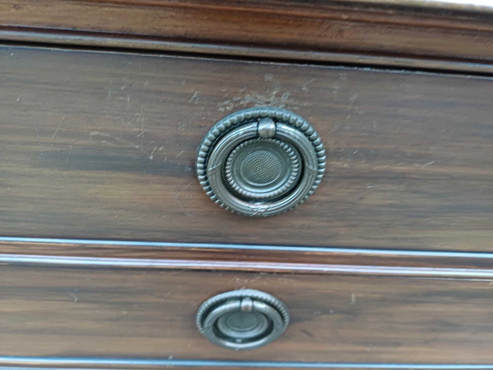 Antique Edwardian Music Chest C1910 On Cabriole Legs – Mahogany Sheet Music Cabinet With 5 Slide Out Drawers & Gallery Top photo 575.0