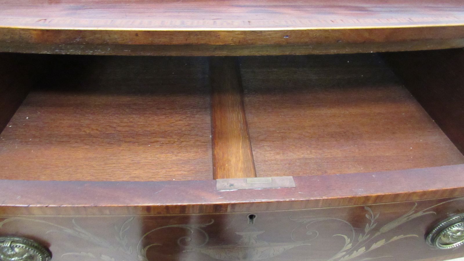 Furniture Superb Marquetry Inlaid Mahogany Sideboard photo